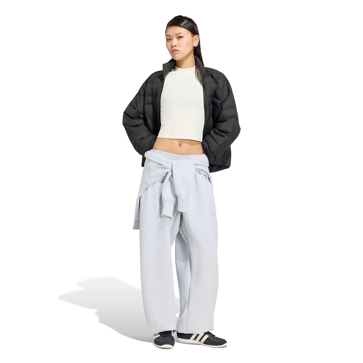 Doudoune courte fermeture zippée, plein hiver noir, ADIDAS SPORTSWEAR