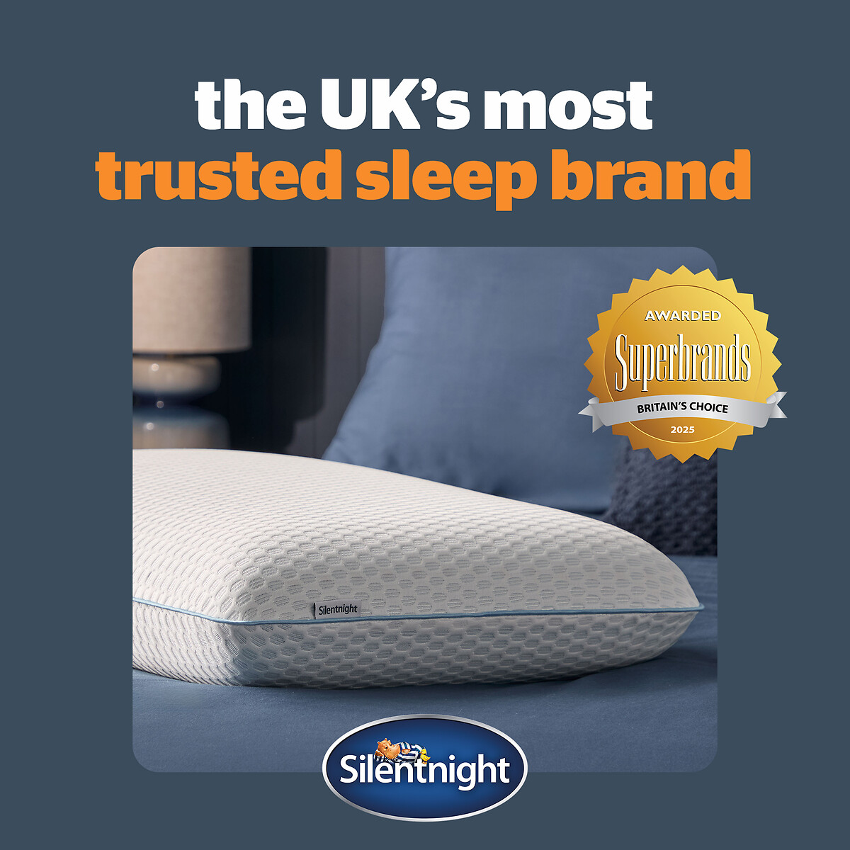 Impress Cooling Memory Foam Pillow white, SILENTNIGHT