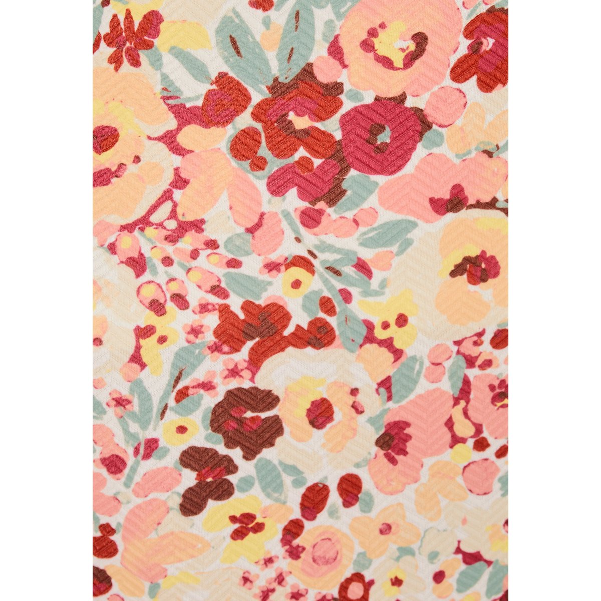 Jupe maille gaufrée extensible rose fleuri, DAMART