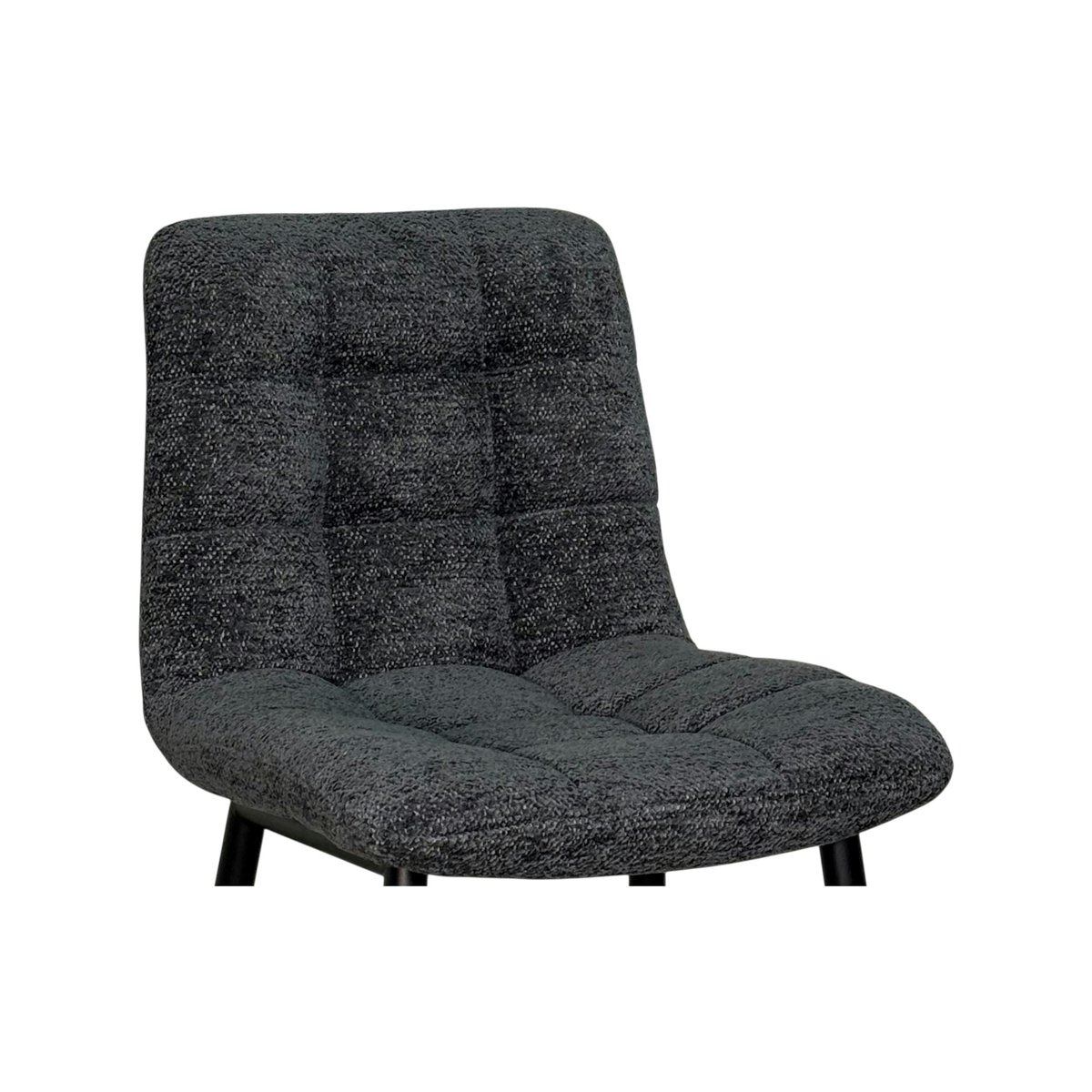 Chaise de bar en tissu (lot de 2) LOMBARDIE anthracite, PIER IMPORT