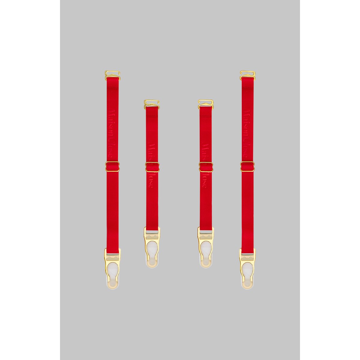Jarretelles SIGNATURE rouge, MAISON CLOSE