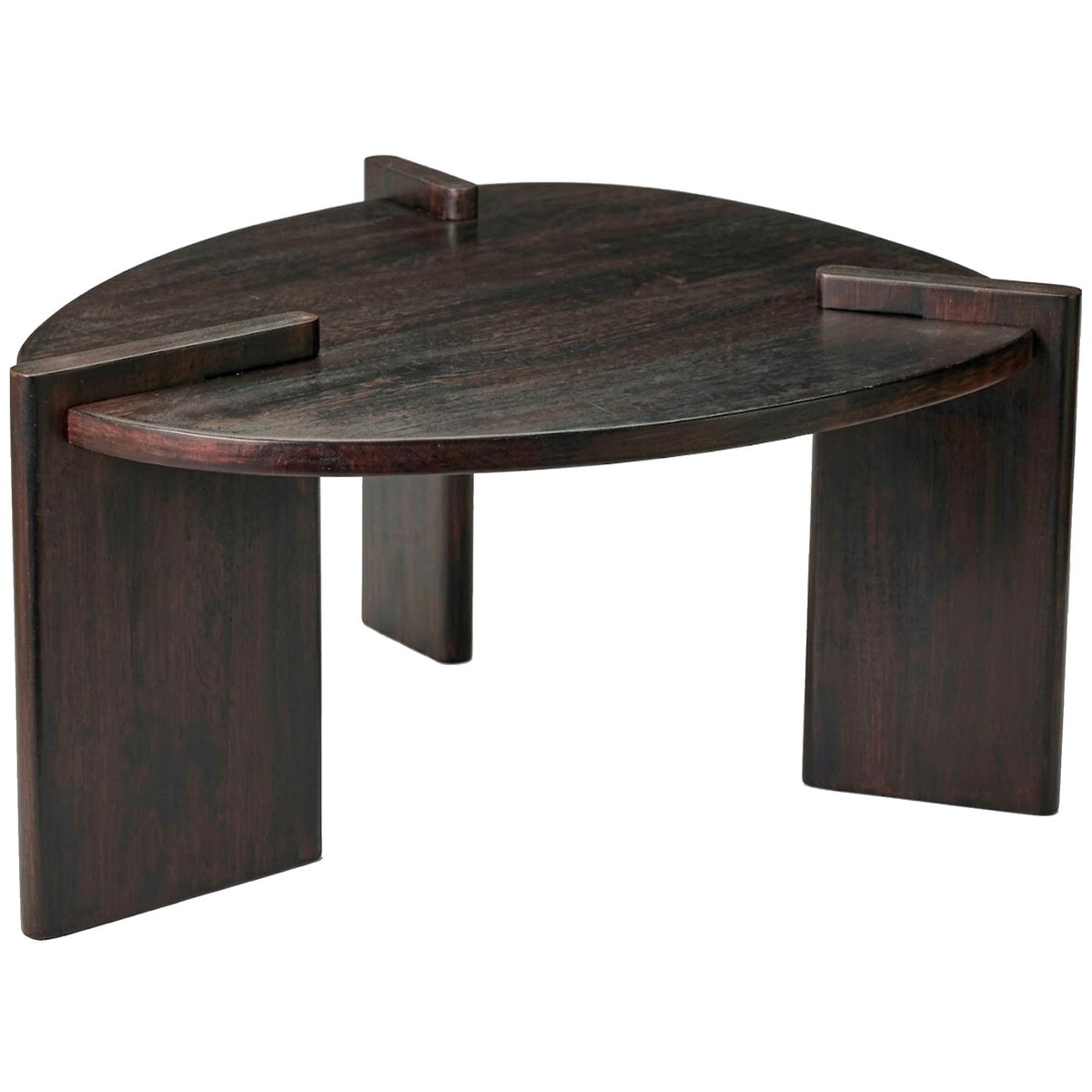 Table basse ovale design en bois de manguier 62.5x50.5x31cm beige, WADIGA