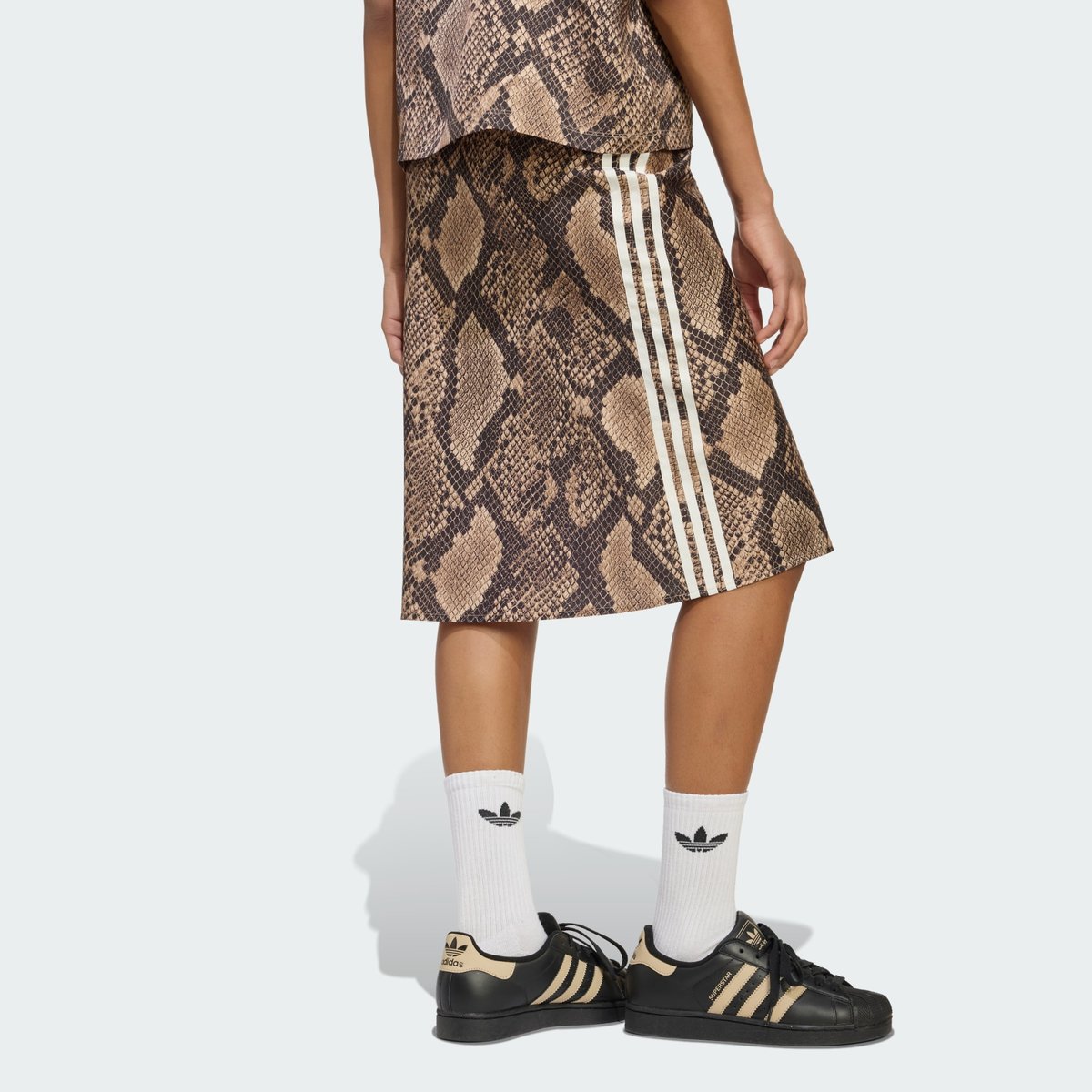 Jupe Satin Imprimé Serpent Jupe Satin Imprimé Serpent linen / magic beige, adidas Originals