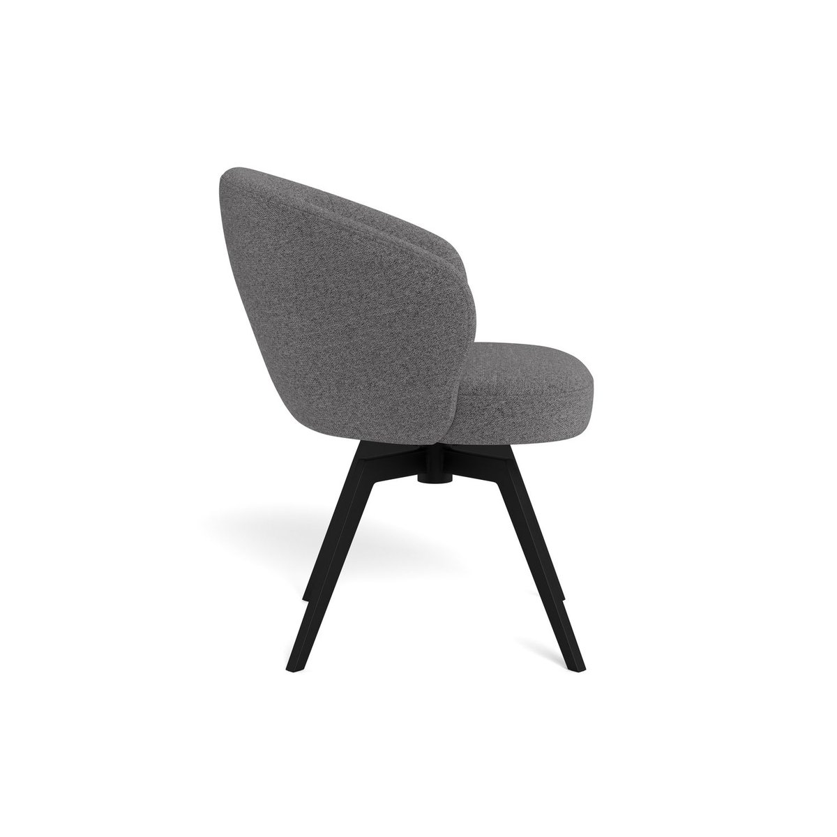 Chaise pivotante à 360° avec accoudoirs MARGAUX gris, TOILINUX