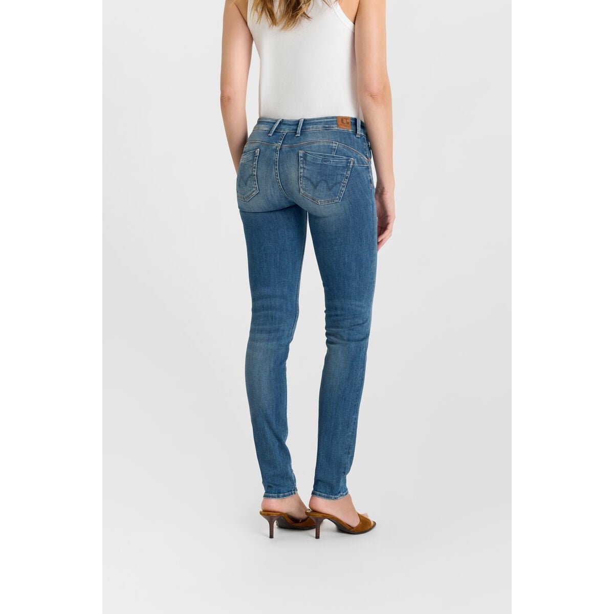 Jeans push-up slim PULP, longueur 34 blue, LE TEMPS DES CERISES