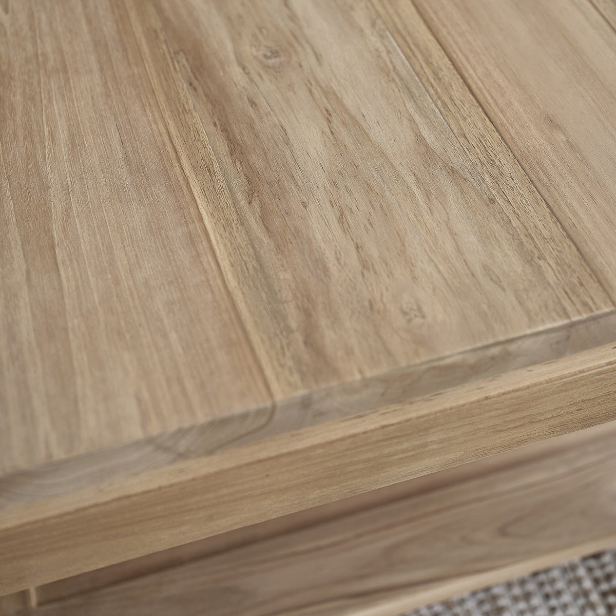 Table basse en bois de teck 80 cm double plateau BOSTON naturel, BERAH GETAH