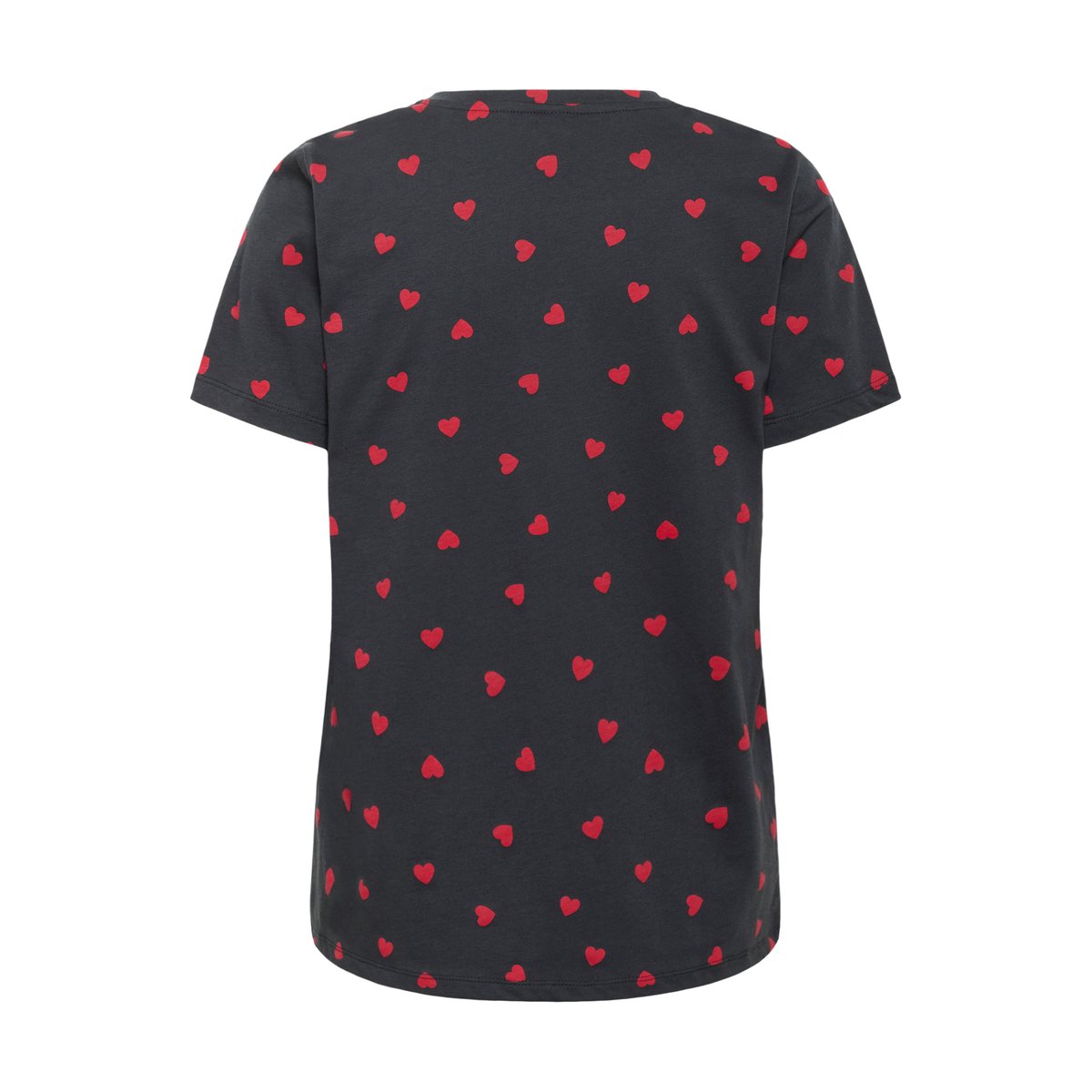 T-shirt à manches courtes bleu/rouge hearts, CULTURE