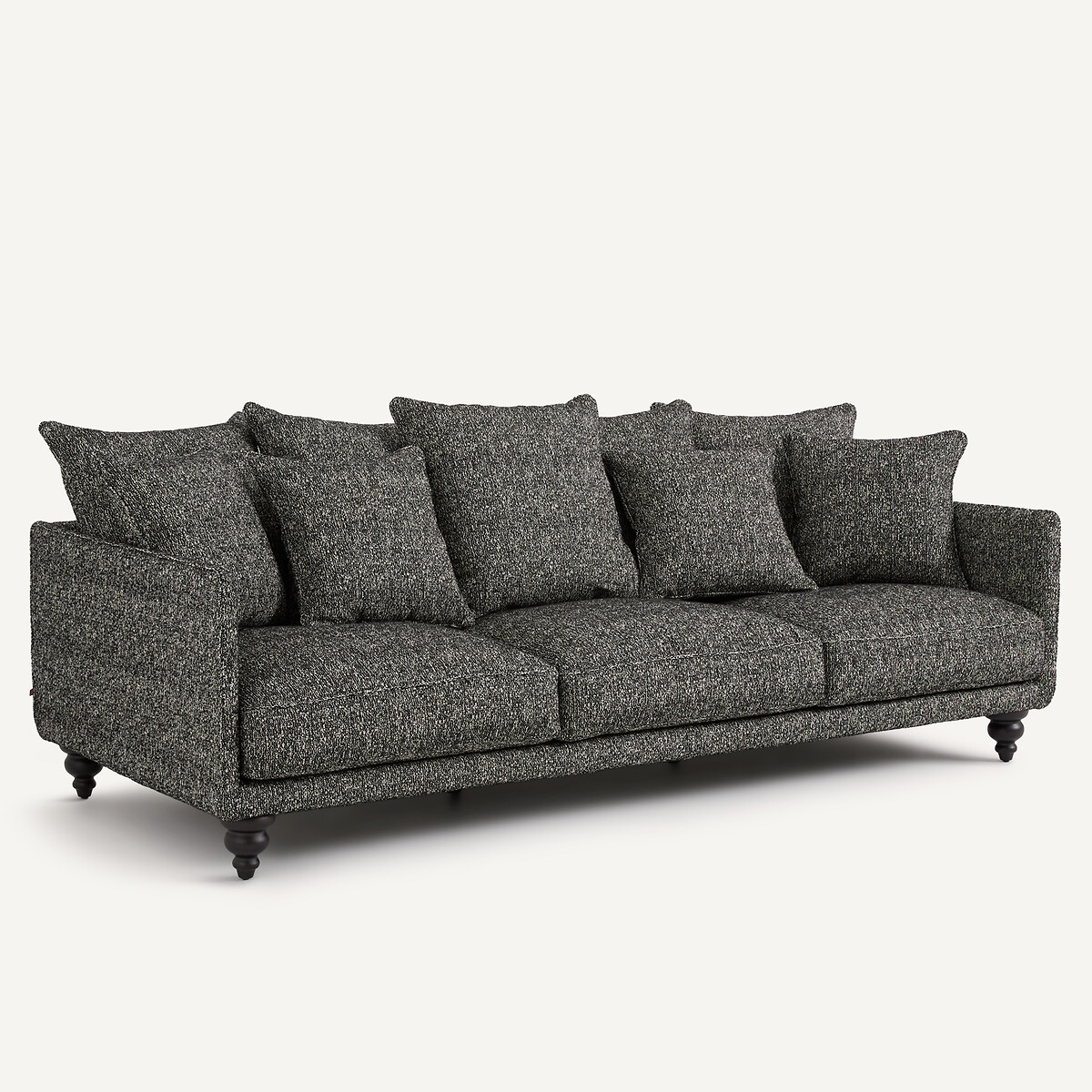 3-, 4- oder 5-Sitzer-Sofa, Bouclé, LAZARE schwarz, AM.PM