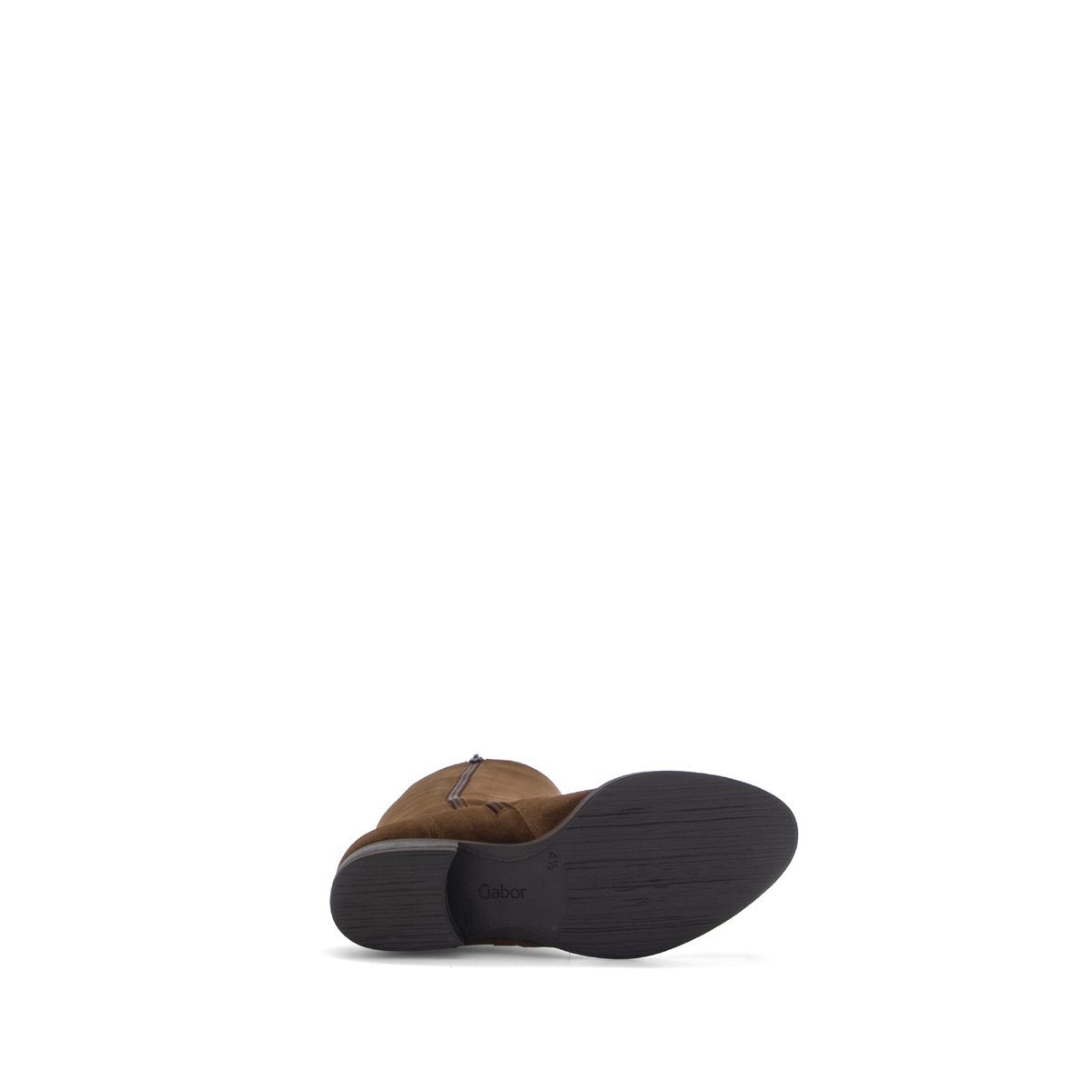 Bottes en cuir à talon décroché cognac velours, GABOR