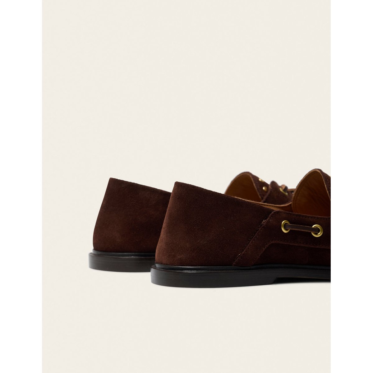 Mocassins OVEL suède chocolat clous, ODAJE