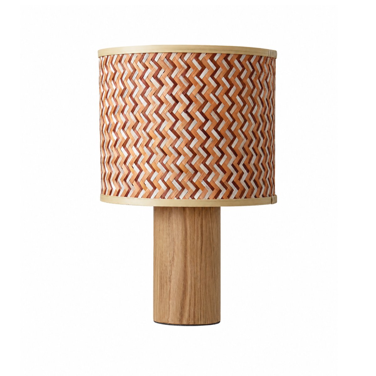Grande lampe à poser en bois de chêne et bambou - PHIL multicolor, MAISON PAVANE