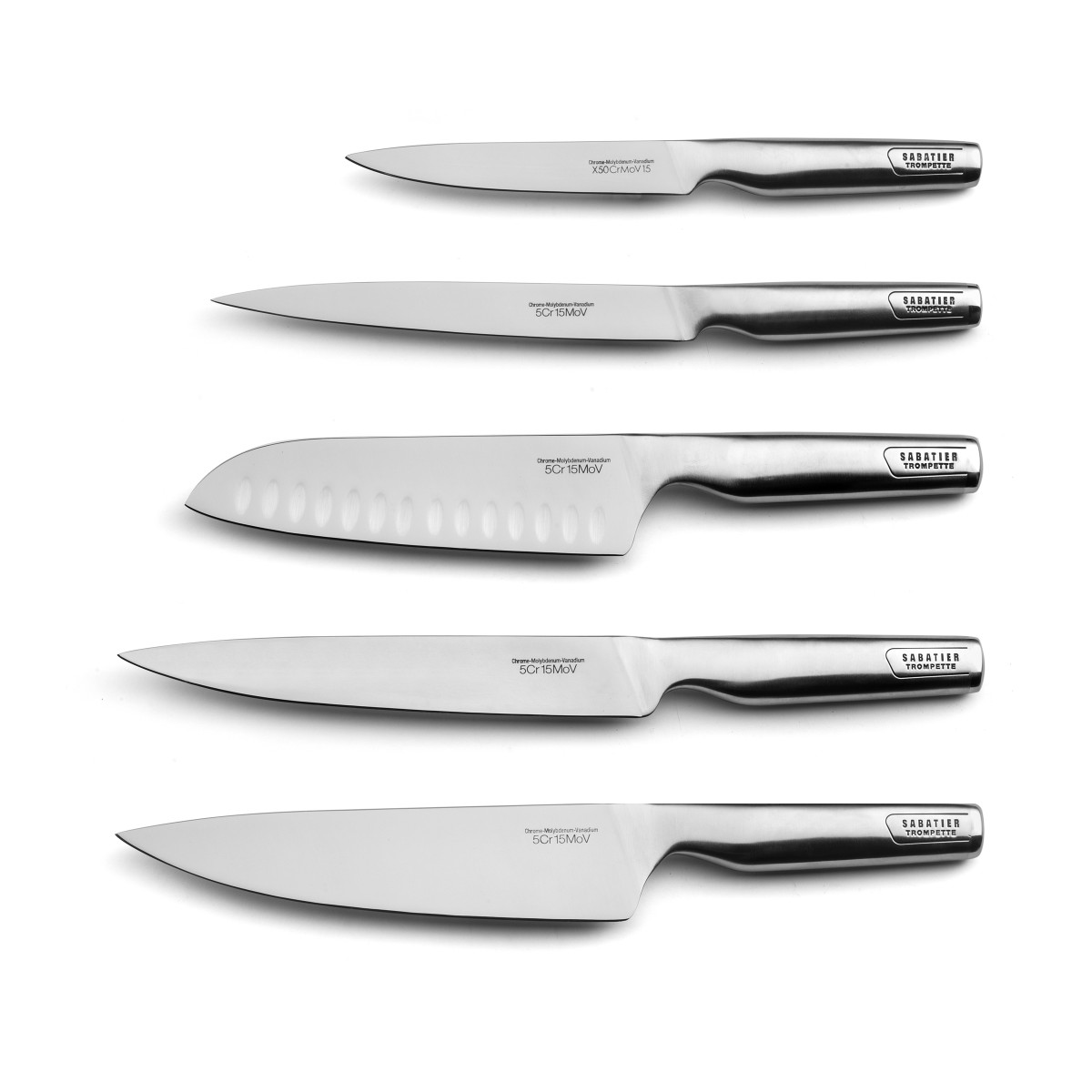 Trousse 5 couteaux de cuisine - ASEAN gris, SABATIER TROMPETTE