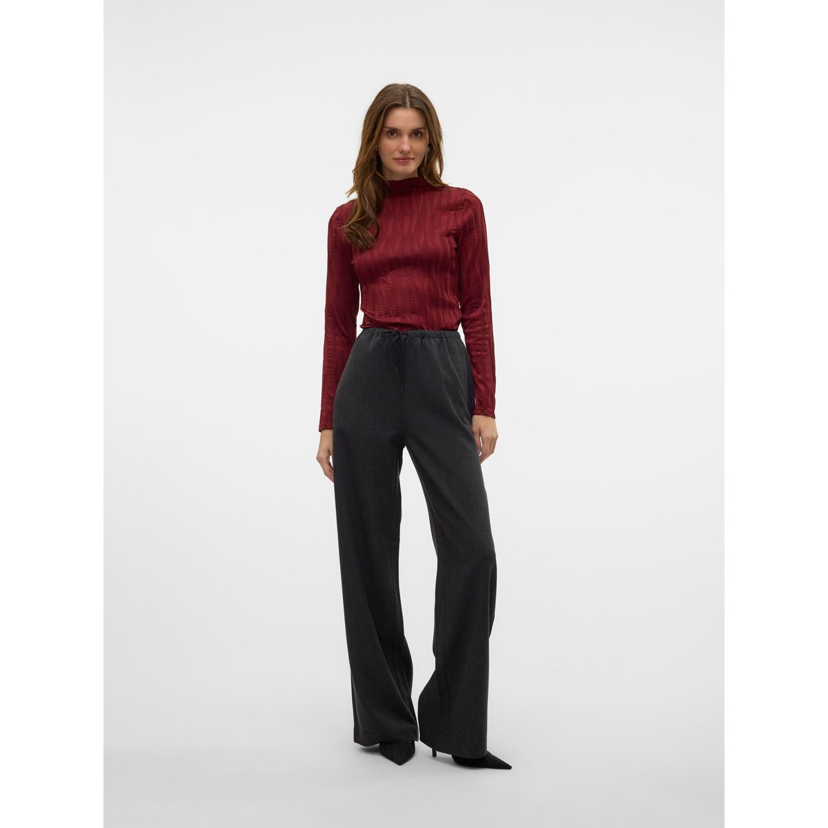 Pantalon dark grey melange, VERO MODA