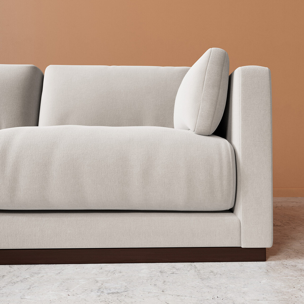 Alesund Crushed Velvet Corner Sofa ecru , SWOON