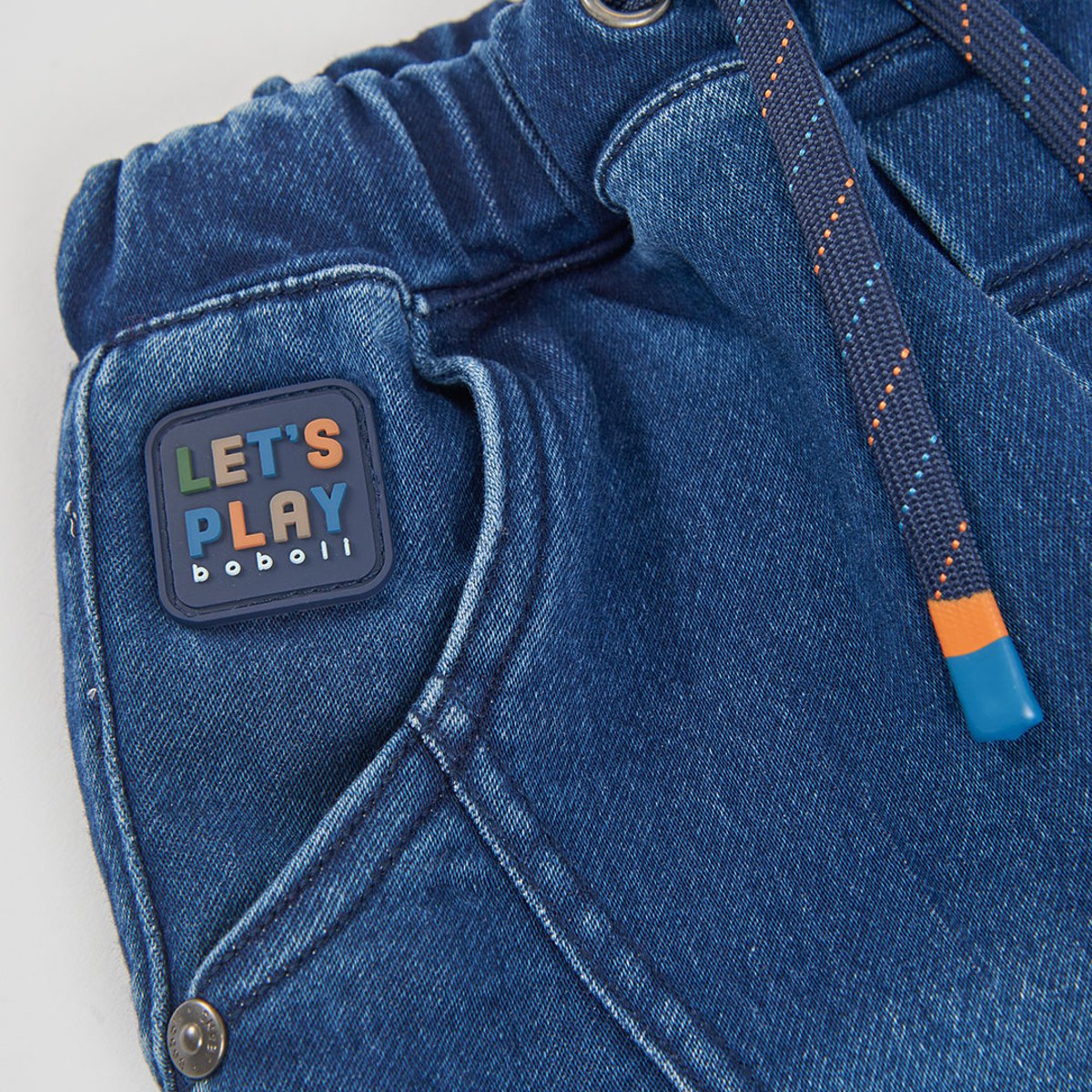 Pantalon denim garçon avec cordon bleu, BOBOLI