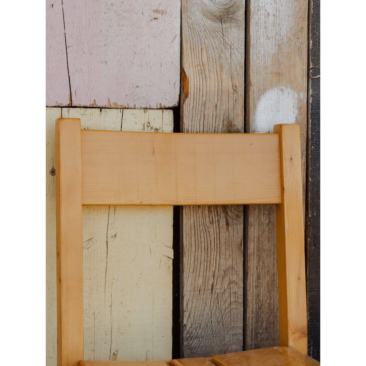 Lot de 4 chaises en bois Claude N°1389 - Bon état bois clair, DEBONGOUT