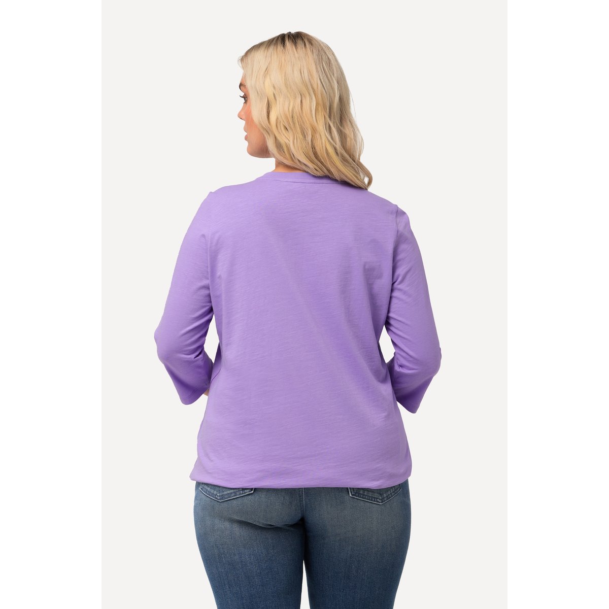 T-shirt, motif floral, base élastique lilas bleu, ULLA POPKEN