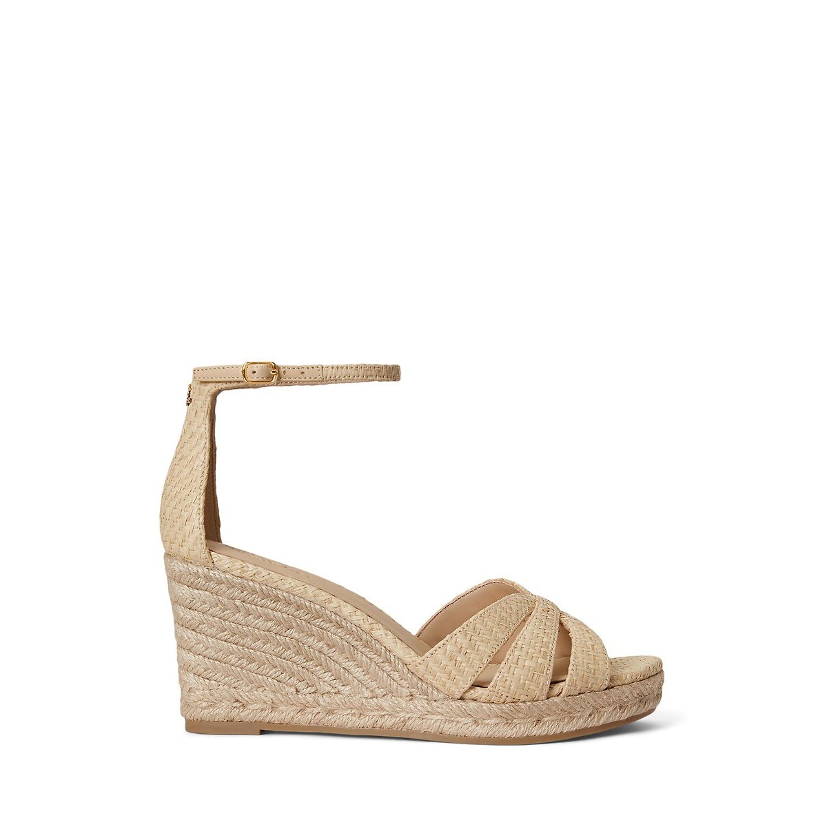 Espadrillas con zeppa Nellie beige, LAUREN RALPH LAUREN