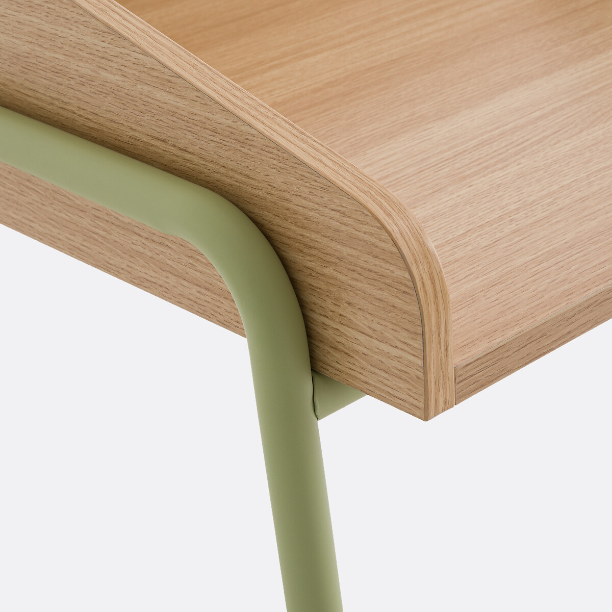 Secretária em aço e MDF, Merlin natural/verde, LA REDOUTE INTERIEURS