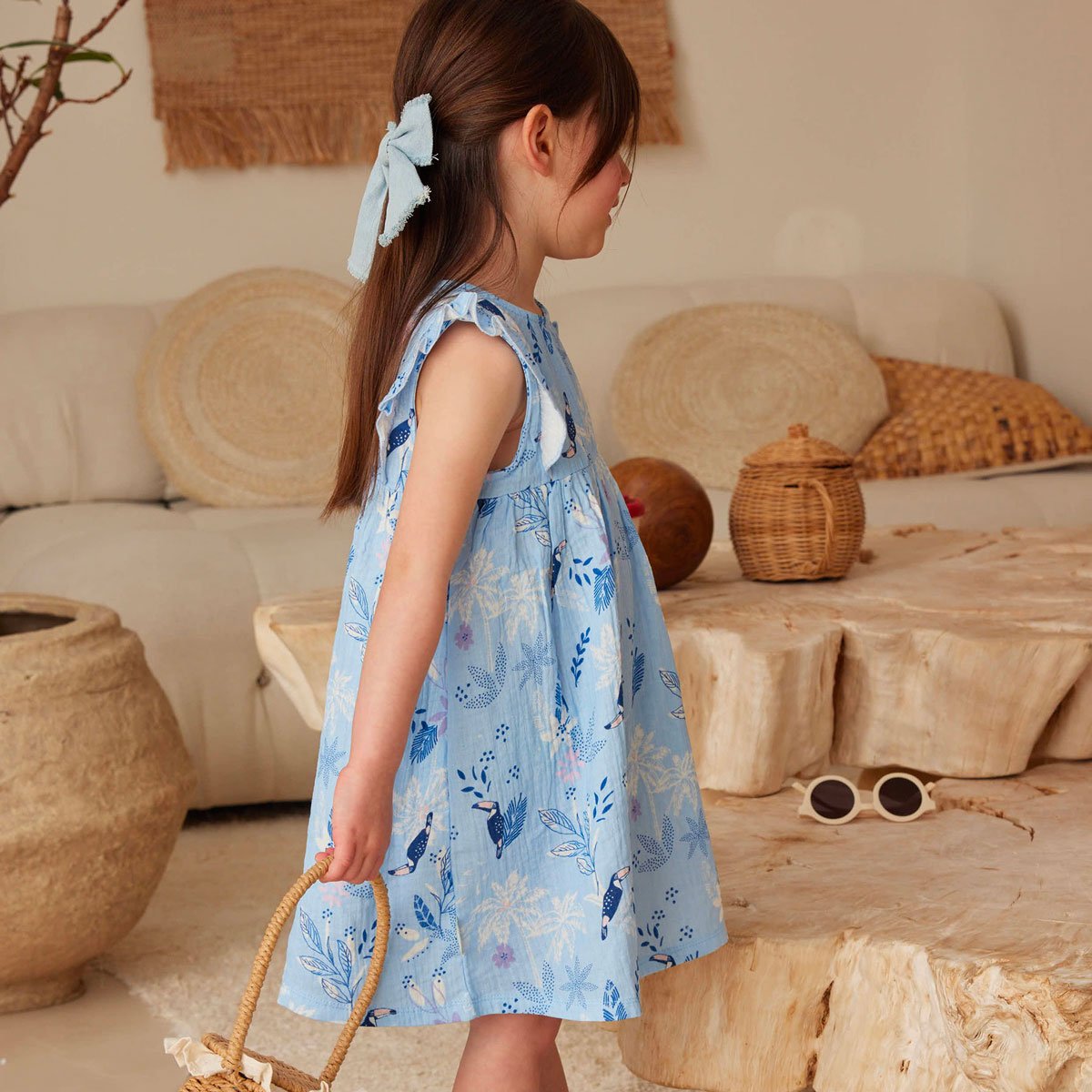 Robe bébé BELLA CHICA bleu, PETIT BEGUIN