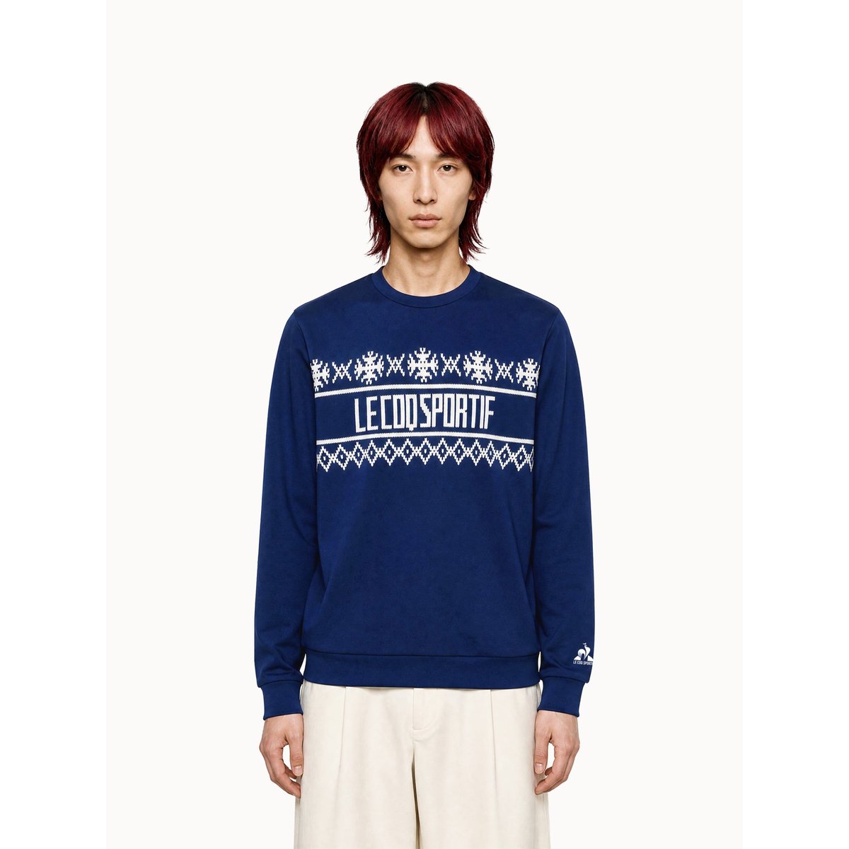 Sweat col rond NOEL bleu, LE COQ SPORTIF