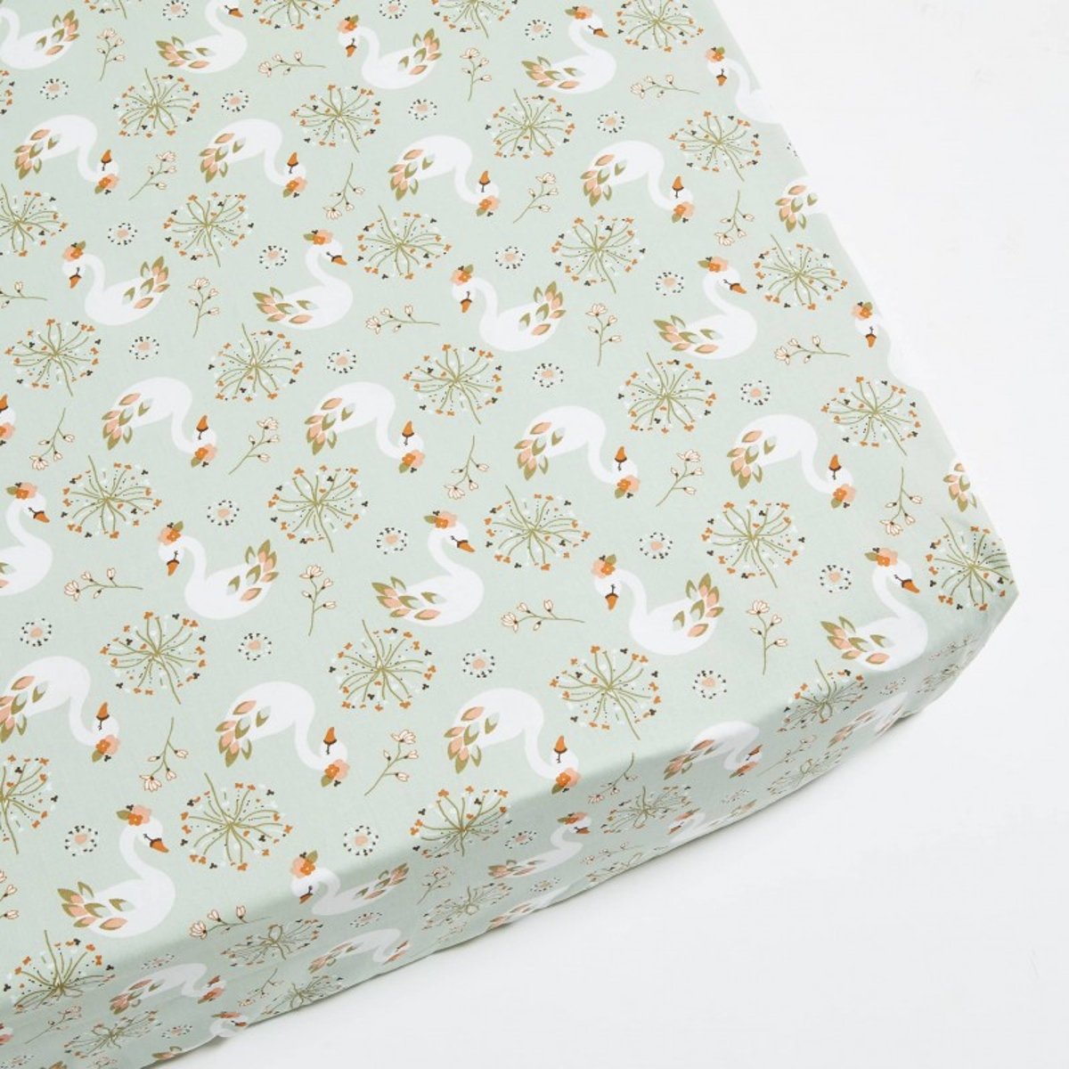 Drap housse Célia vert, LES MATELAS DE MORPHEE