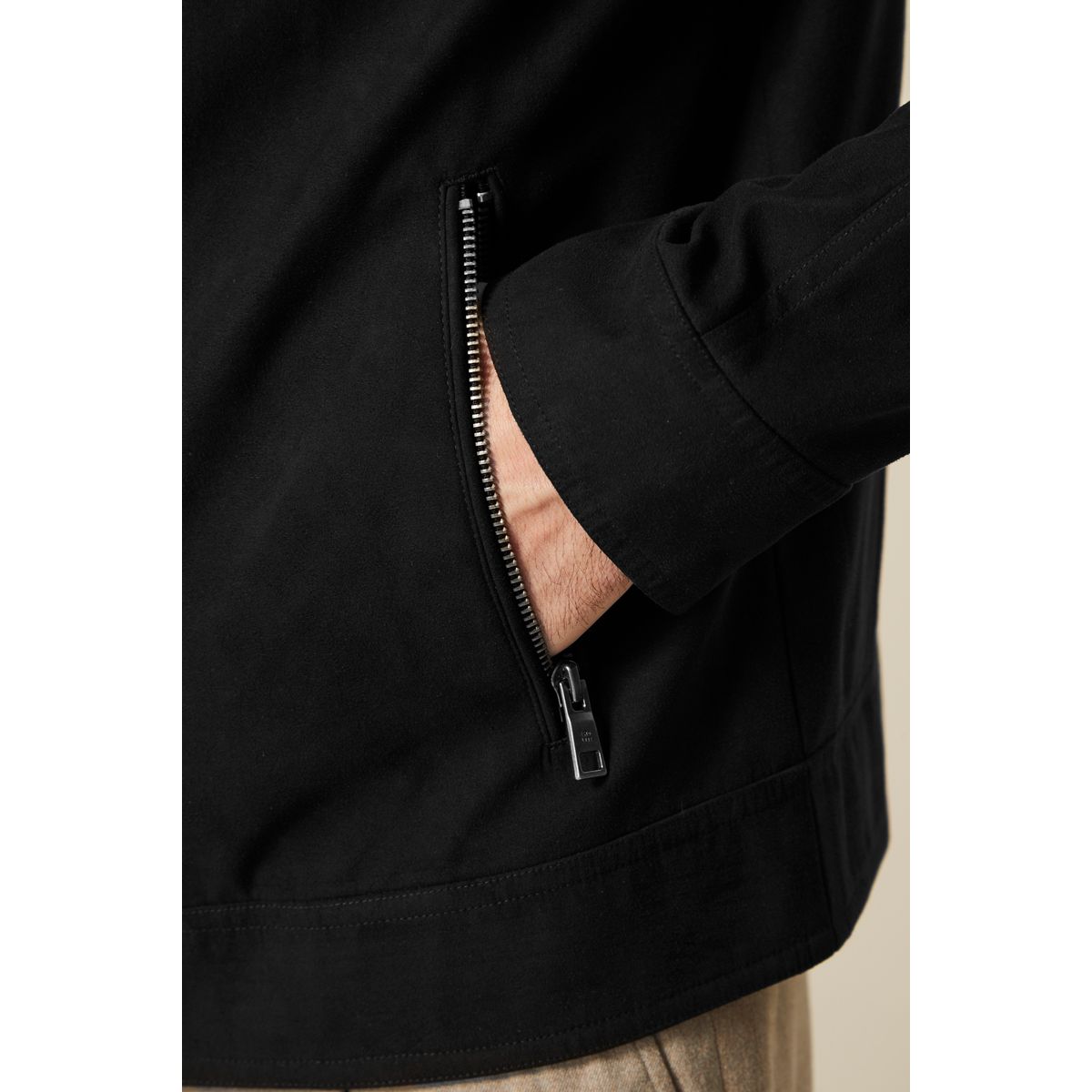 Veste style pilote en imitation daim noir, NEXT