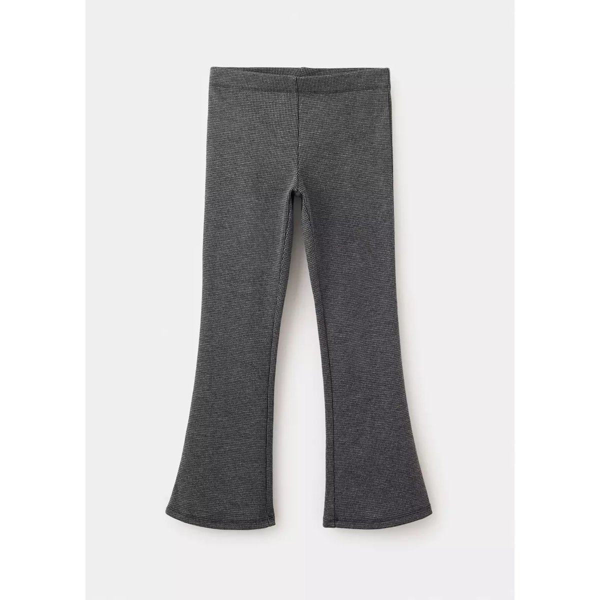 Legging flare pied-de-poule gris anthracite, MANGO KIDS