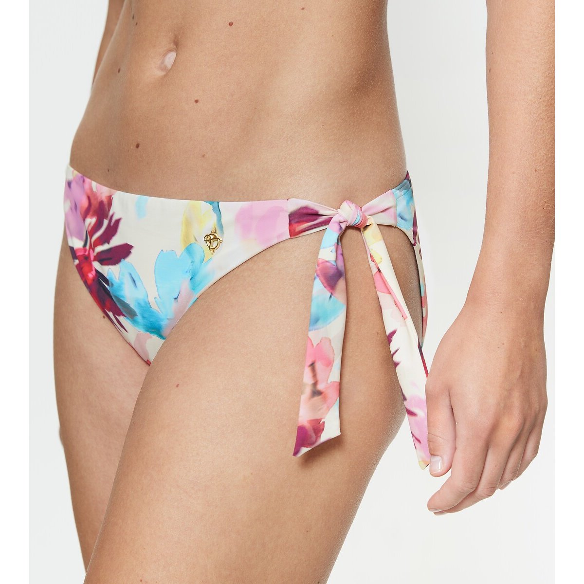 Summer Fleur High Cut Bikini Bottoms white floral print, TRIUMPH