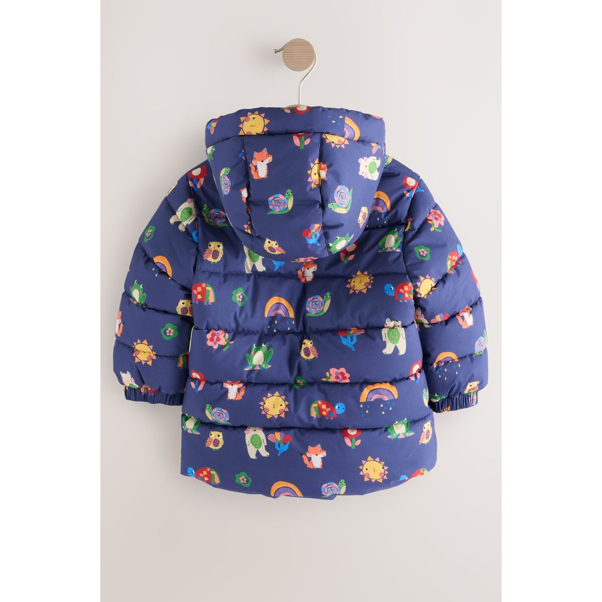 Manteau déperlant capuche à doublure polaire bleu marine, NEXT