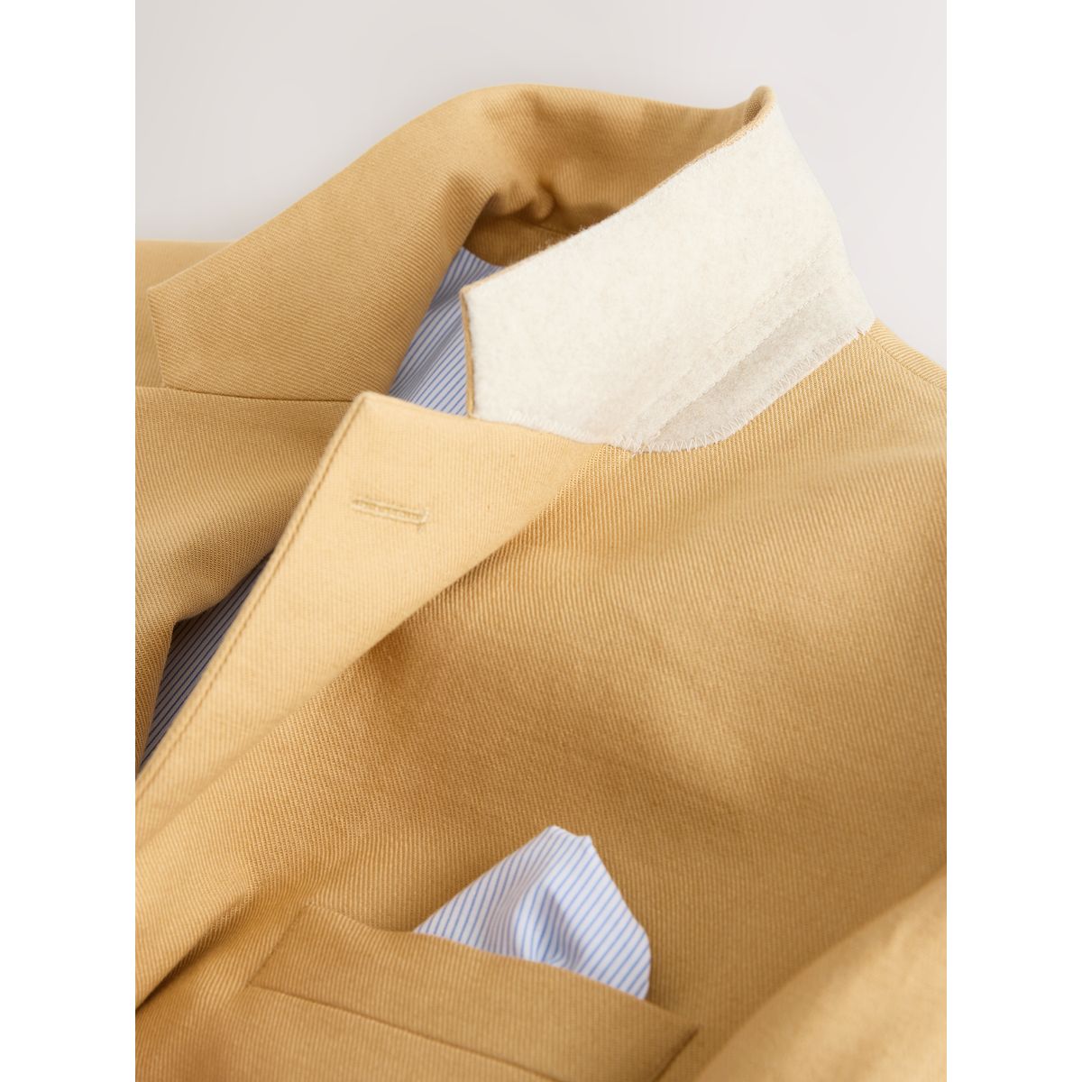 Veste de costume en lin et coton n. premium jaune, NEXT