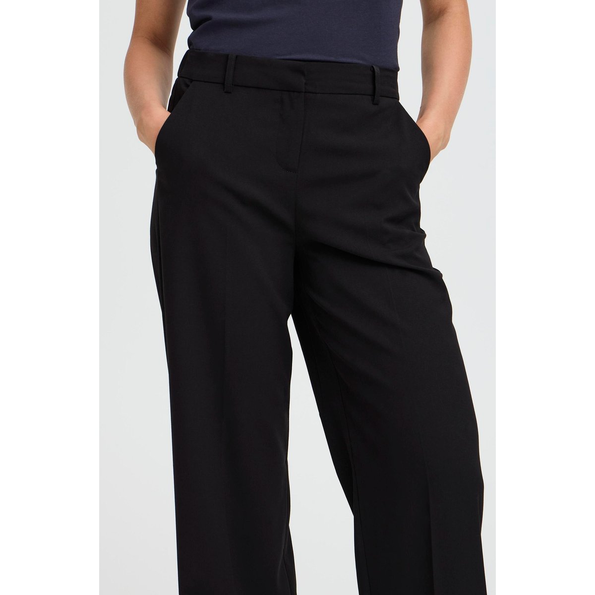 Pantalon feminine coupe droite noir, B.YOUNG