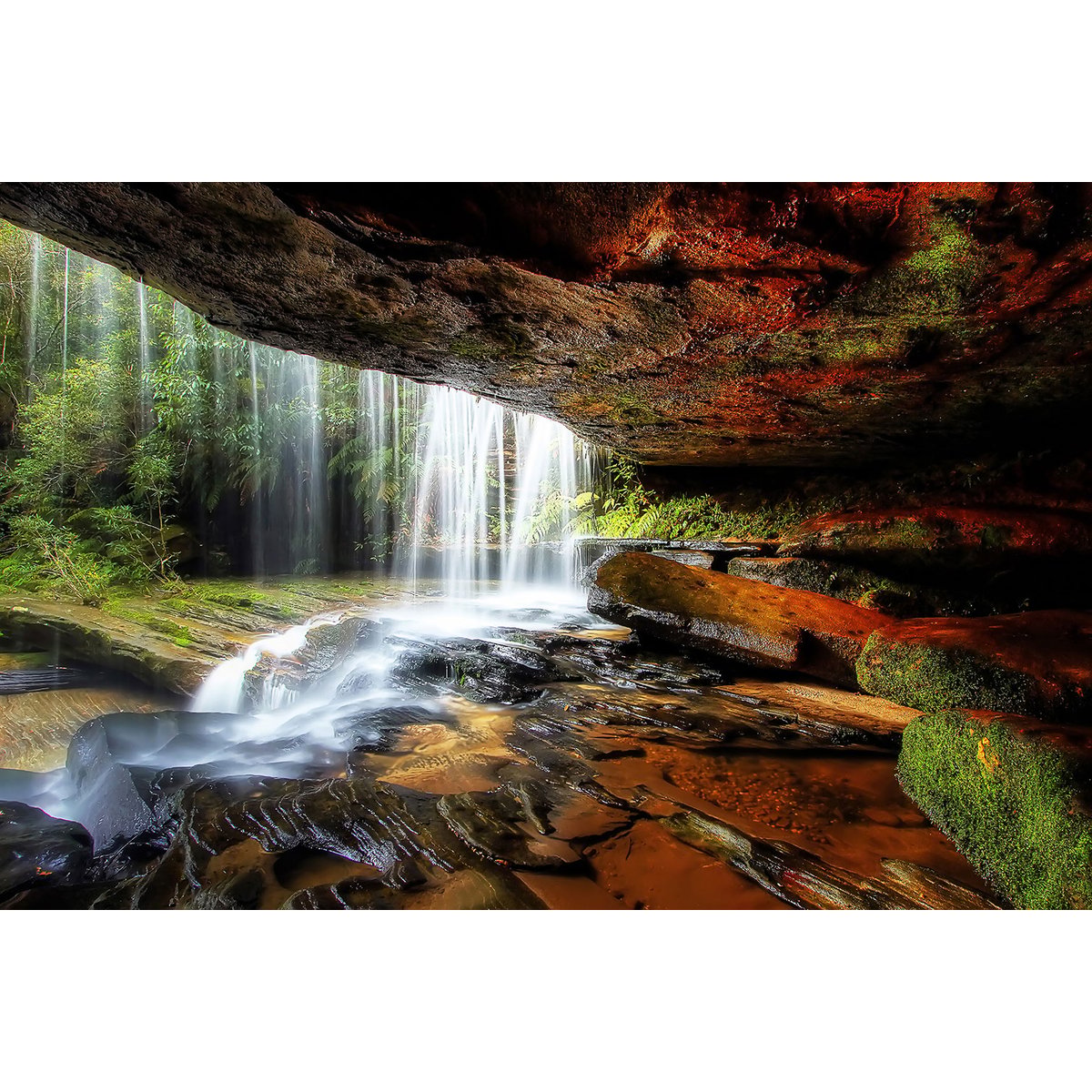 Tableau nature chute d'eau tableau alu dibond, HEXOA