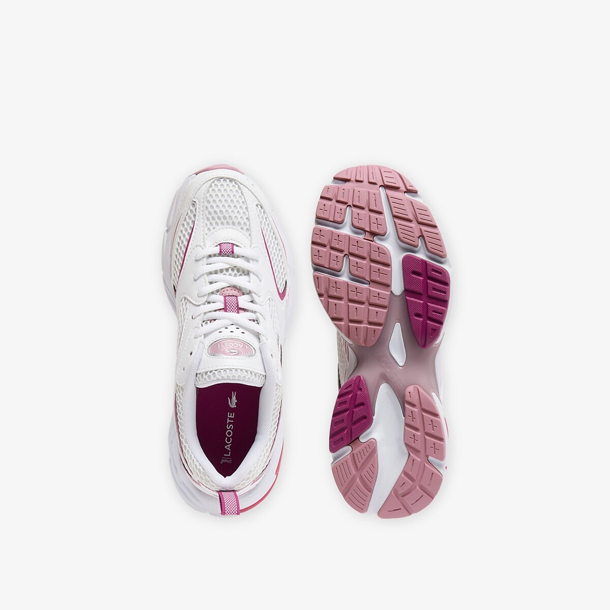 Baskets basses Storm 96 2K blanc/rose, LACOSTE