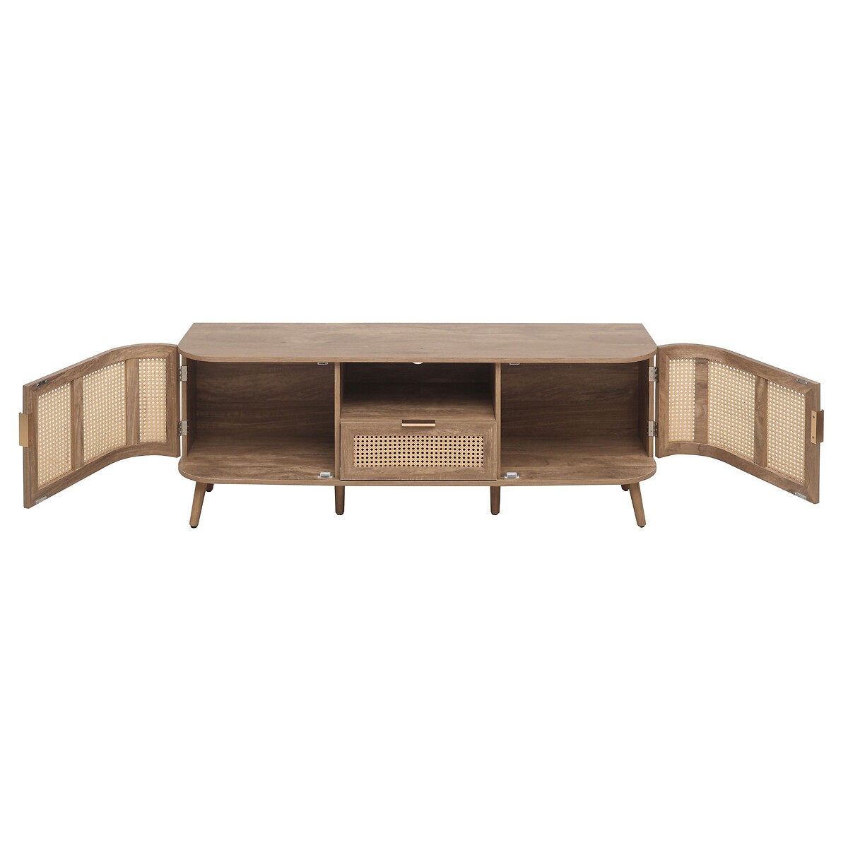 Naya Rattan 2 Door 1 Drawer TV Unit natural oak, SO'HOME