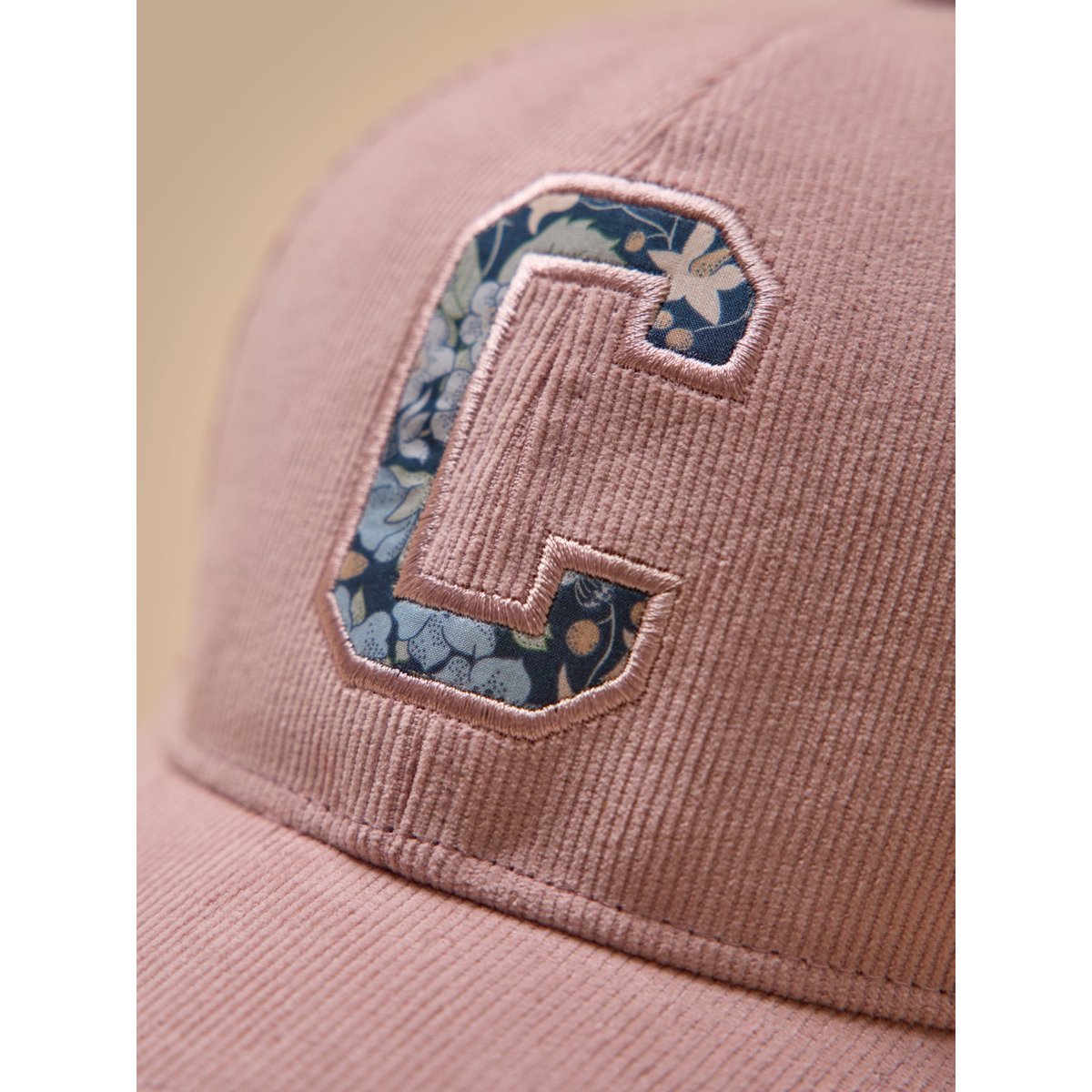 Casquette velours rose poudre, CYRILLUS