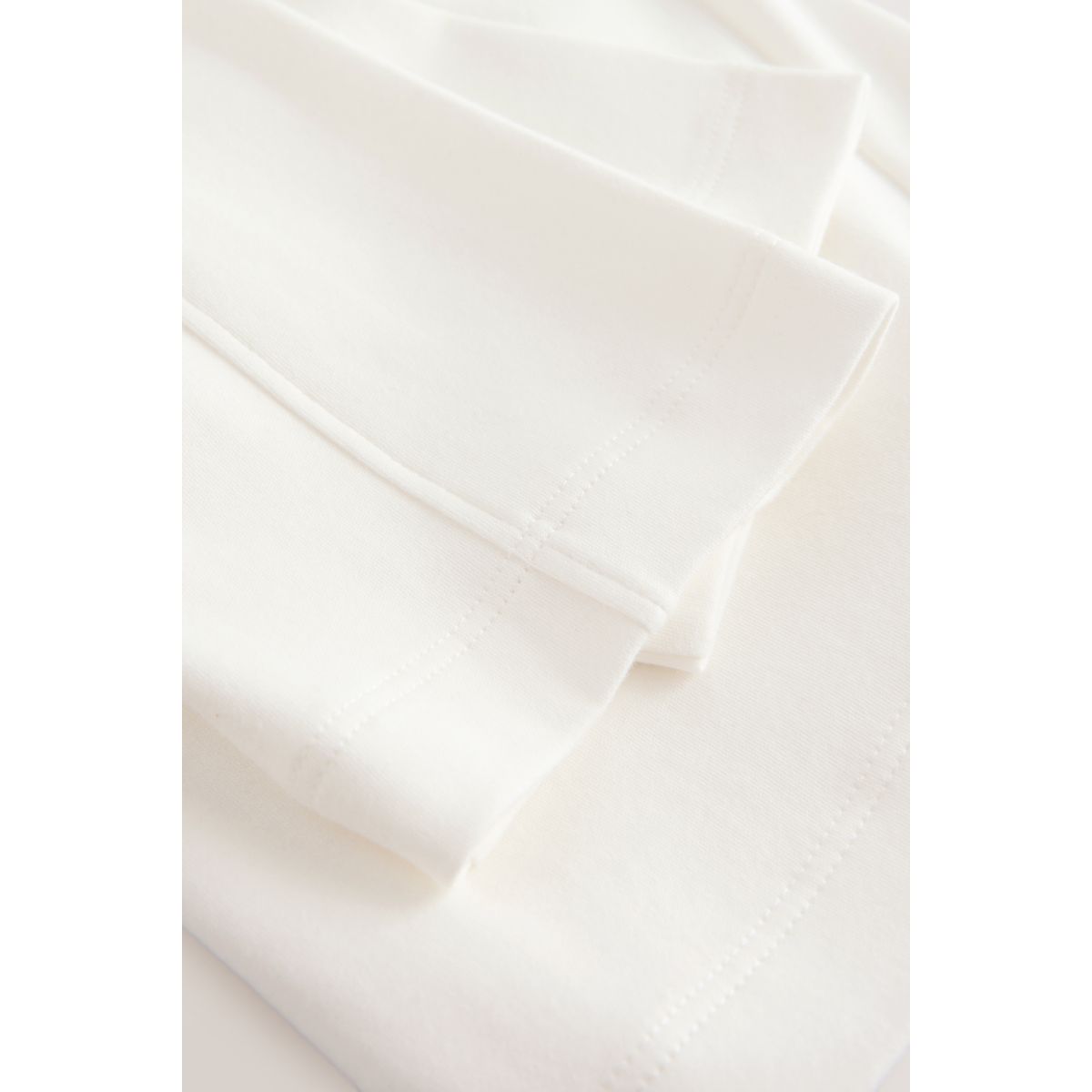 T-shirt ras du cou en maille interlock blanc, NEXT