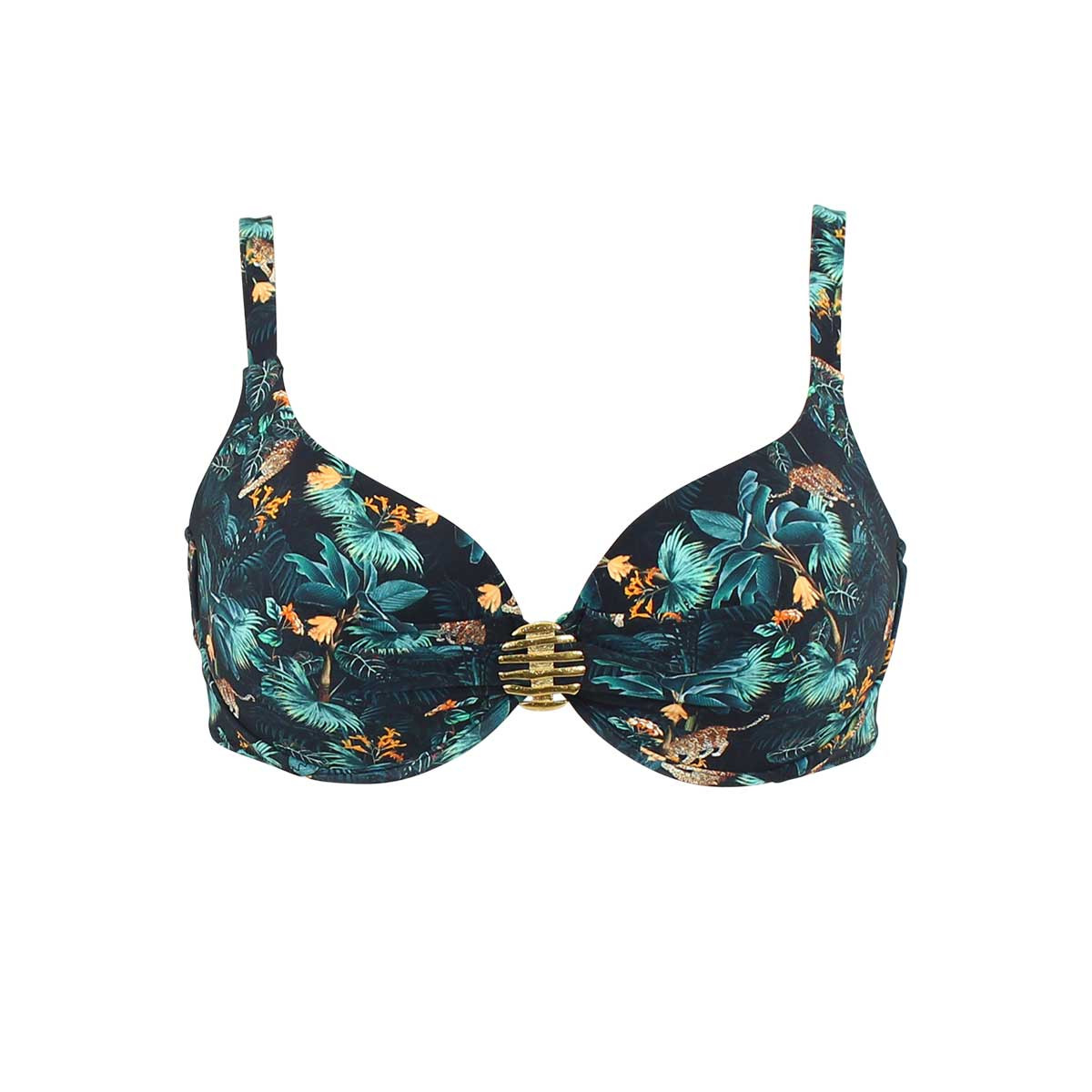 Haut de maillot balconnet CENOTE vert, JANINE ROBIN