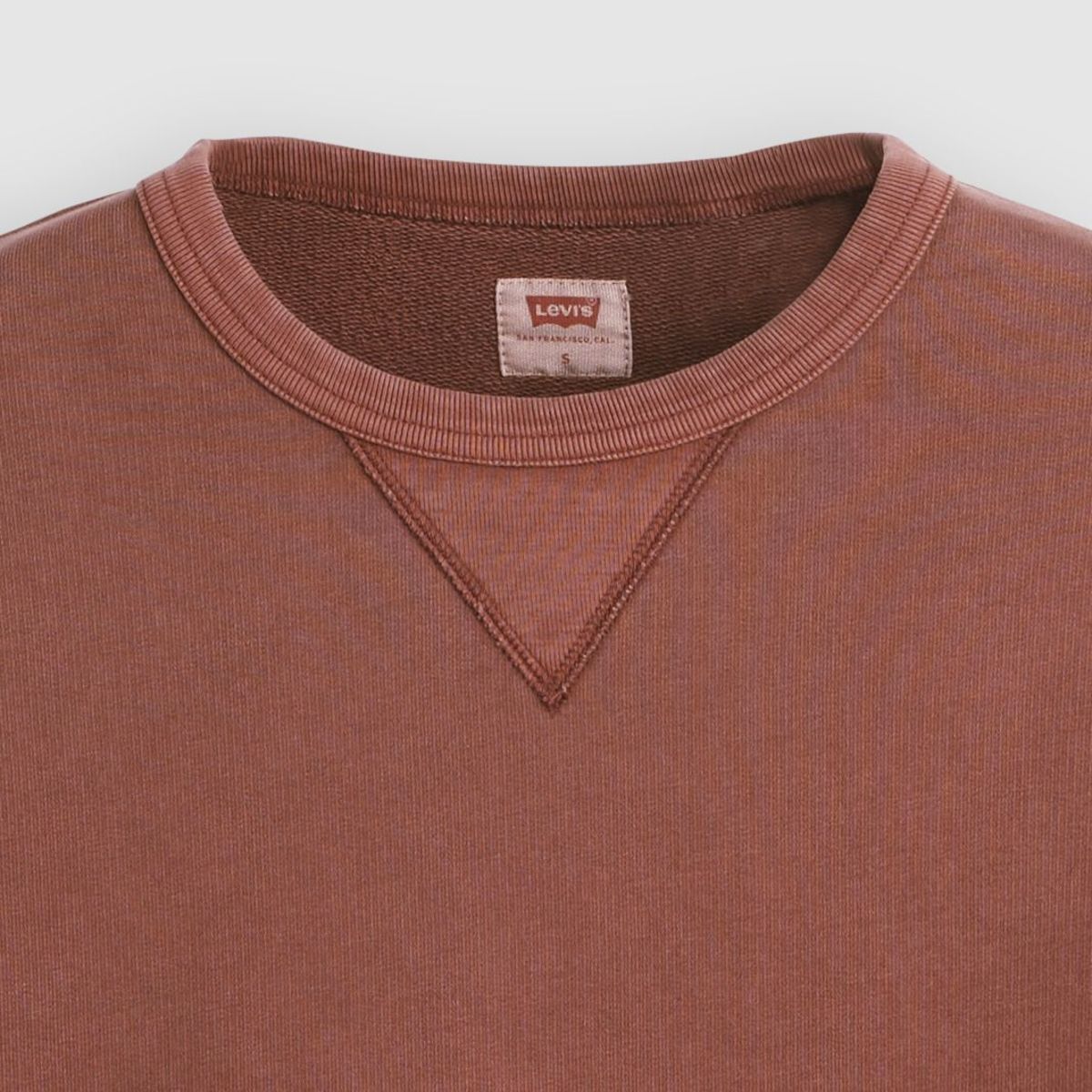 Sweat-shirt col rond Heritage rouge - h225 garment dye andorra, LEVI'S