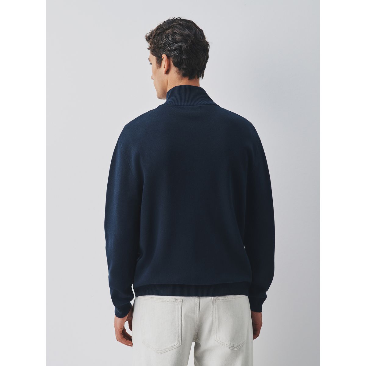 Pull zippé milano bleu marine, NEXT