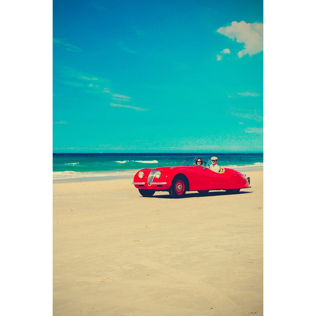 Tableau red car tableau alu dibond, HEXOA