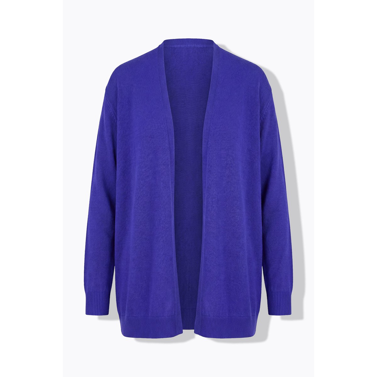 Cardigan, bords roulés, coupe en A bleu violet, ULLA POPKEN