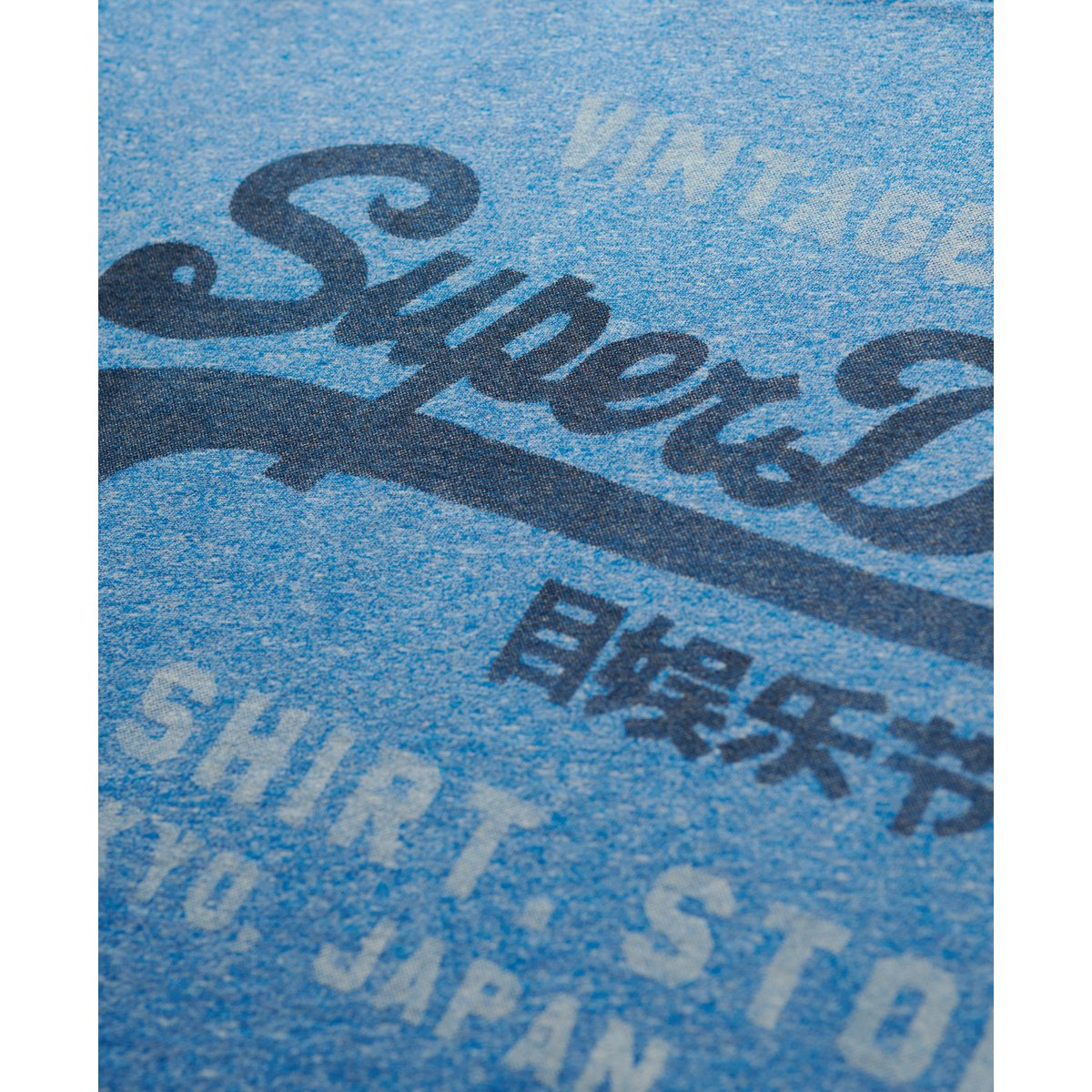 T-shirt Vintage Logo Classic Coupe Décontractée bleu vif chiné, SUPERDRY