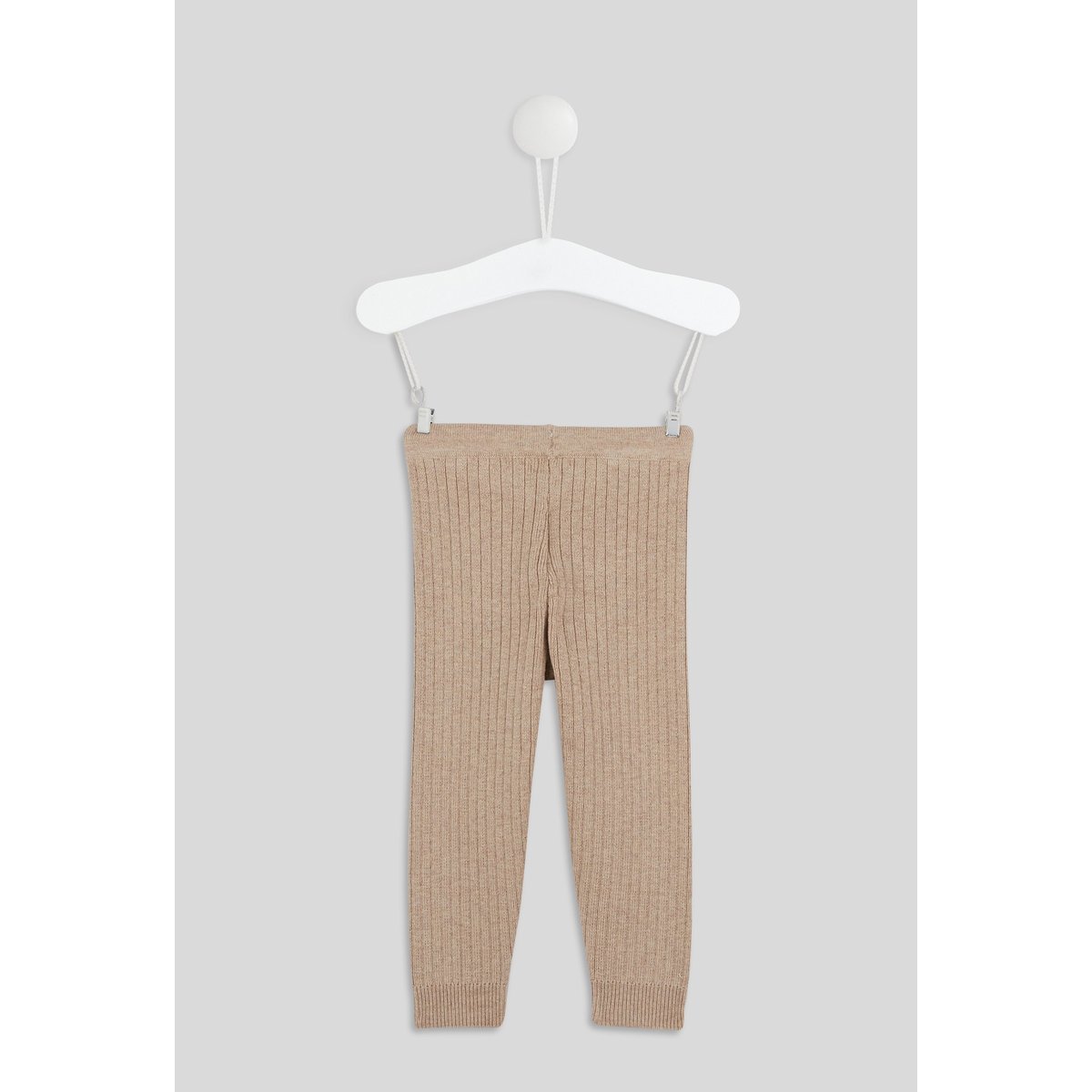 Legging uni côtelé en tricot, fille, OEKO-TEX naturel chine, BOUT'CHOU