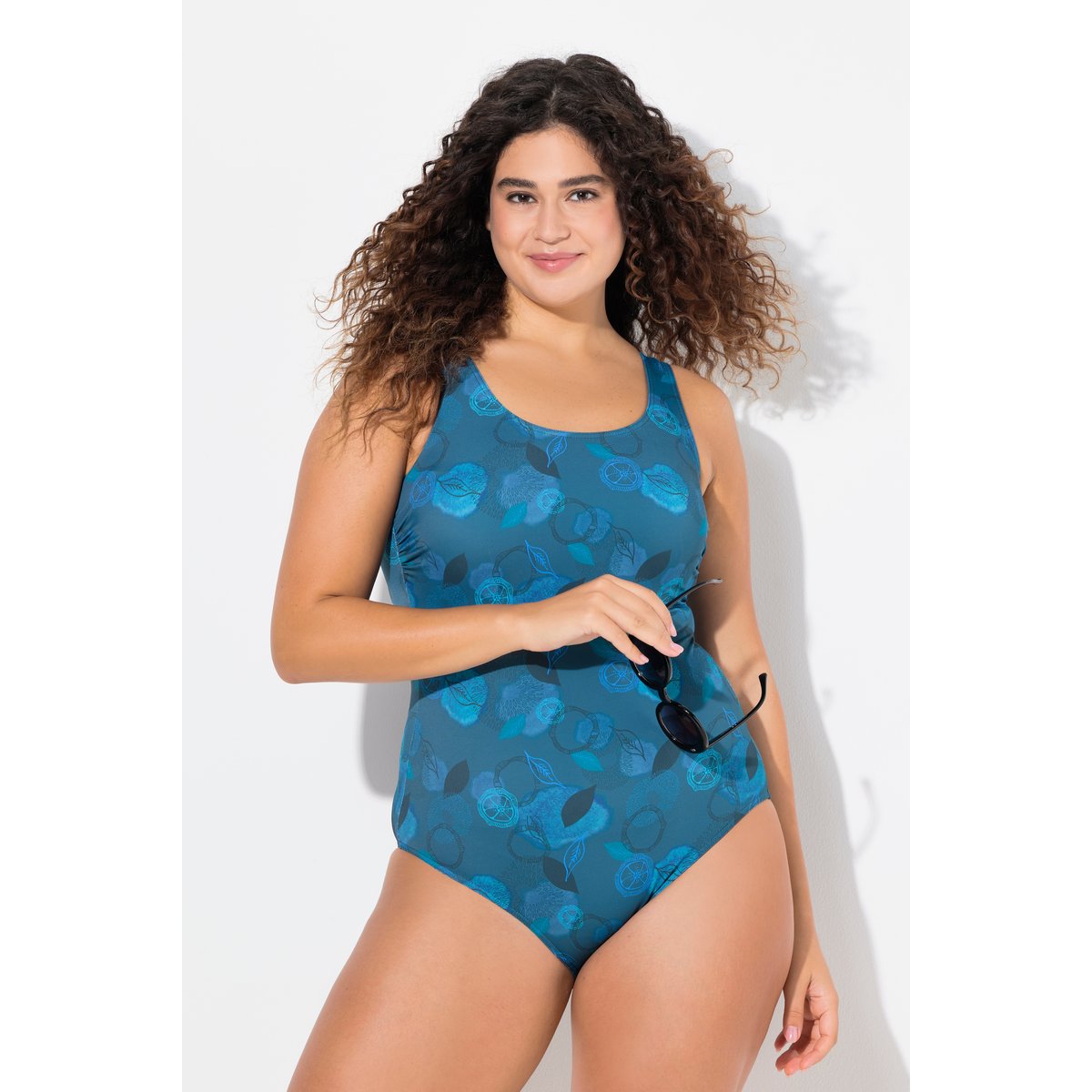 Maillot de bain sans bonnets souples. bleu, ULLA POPKEN