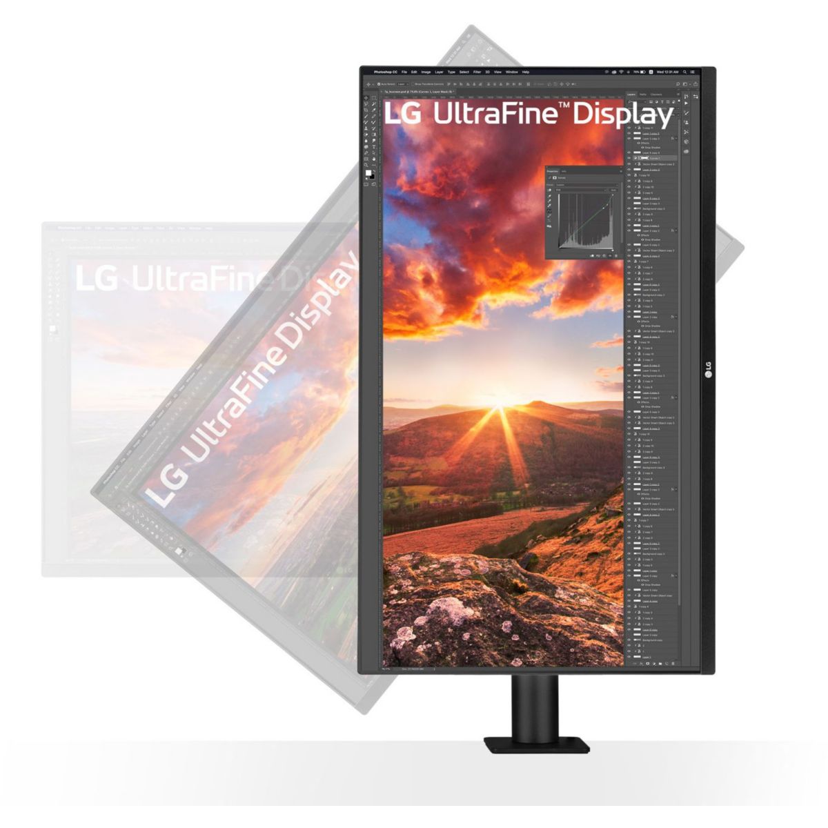 Ecran PC 4K 32UN880K-B.AEU UltraFine IPS 32'' UHD 4K HDR10 USB-C 60W couleur unique, LG