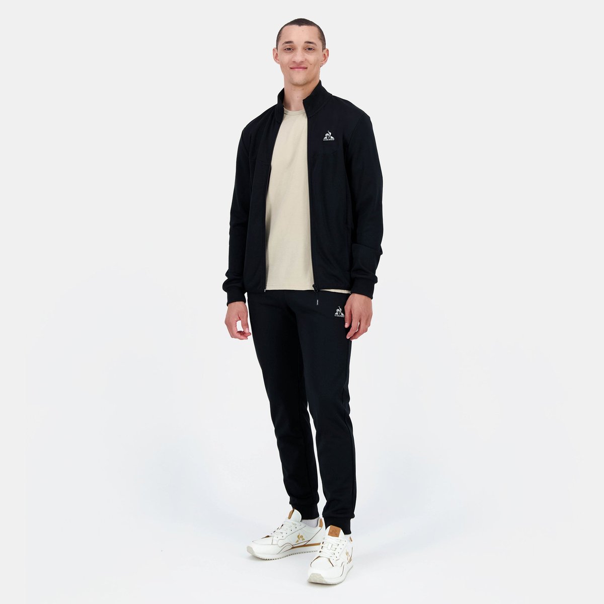 Sweat zippé Coq d'Argent noir, LE COQ SPORTIF