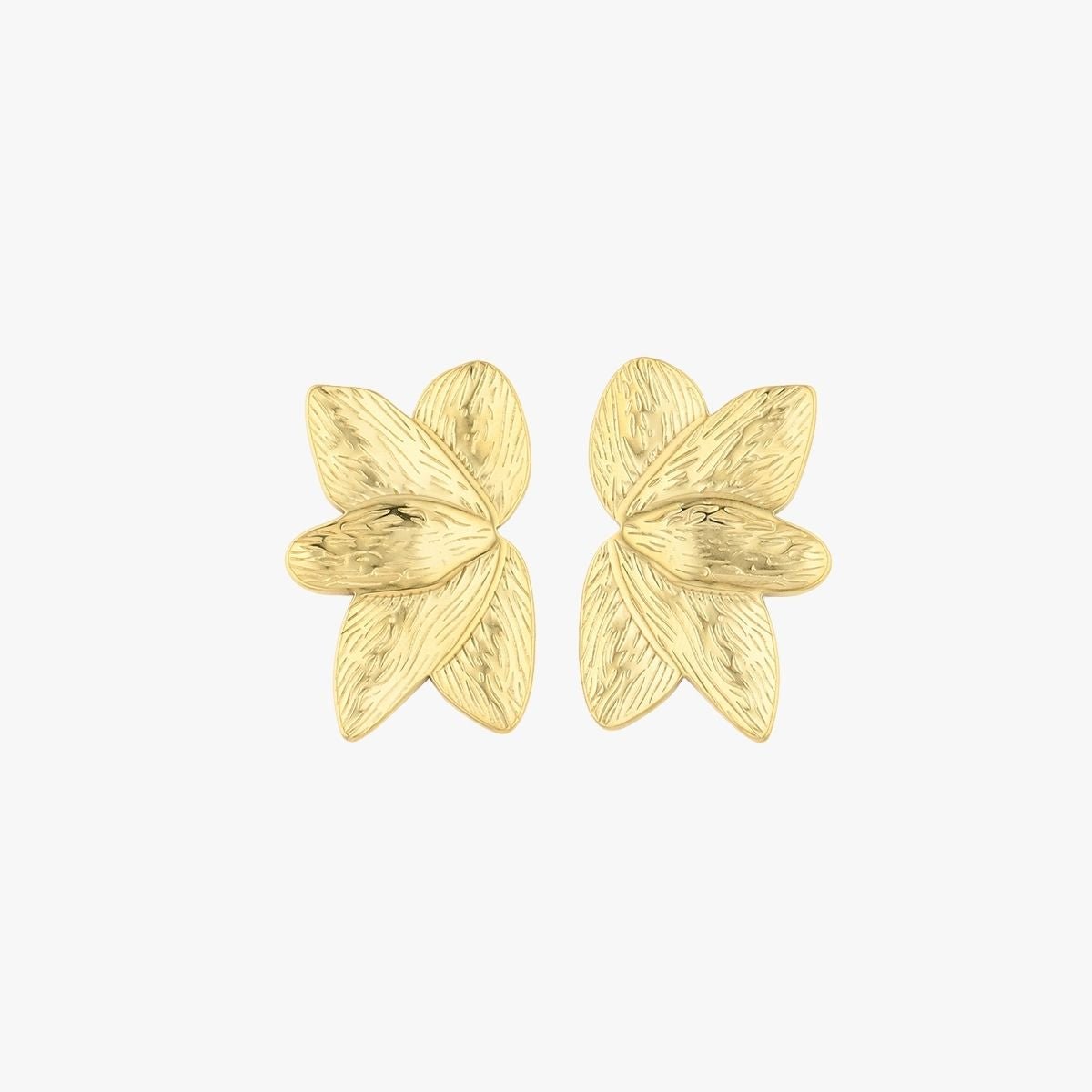 Boucles d'oreilles demi-fleurs acier inoxydable aucun, BALABOOSTE