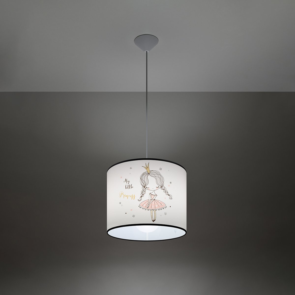 Suspension PVC Multicolore E27 1 Princesse 30 multicolore, EDEN