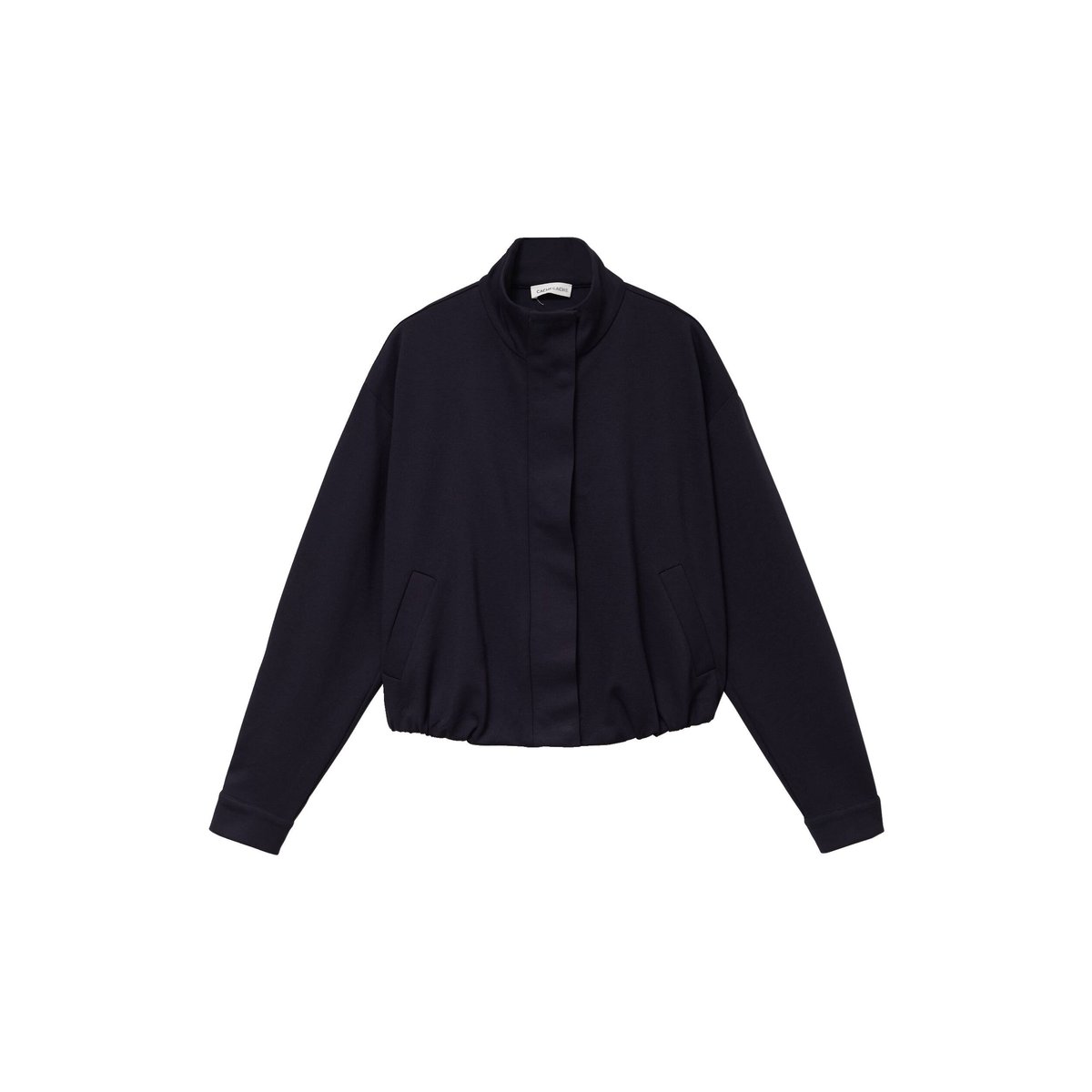 Veste cropped bas resserré bleu marine, CACHE CACHE